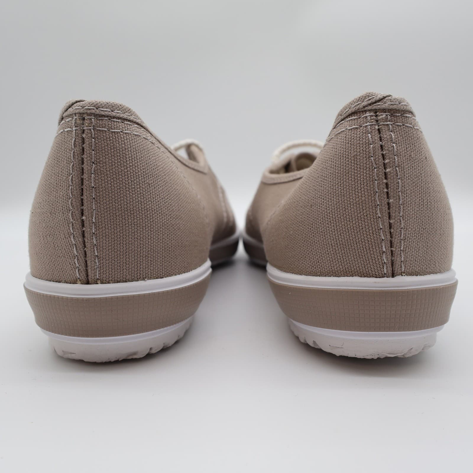 Grasshoppers Skiff Stone Women 7.5W Taupe Canvas Comfort Sneakers EF9201 New - Thumbnail 4