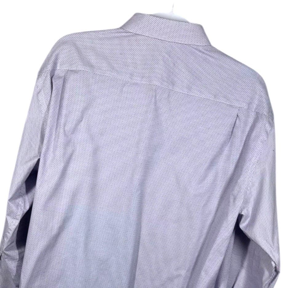 Kenneth Cole Awearness Slim Fit Non Iron Dress Shirt Mens XL Geometric Print - Thumbnail 2