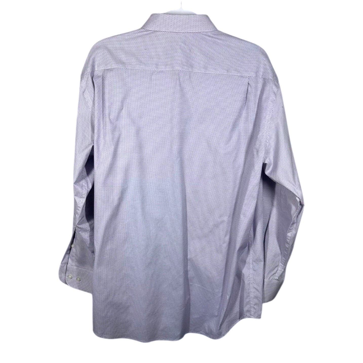 Kenneth Cole Awearness Slim Fit Non Iron Dress Shirt Mens XL Geometric Print - Thumbnail 6