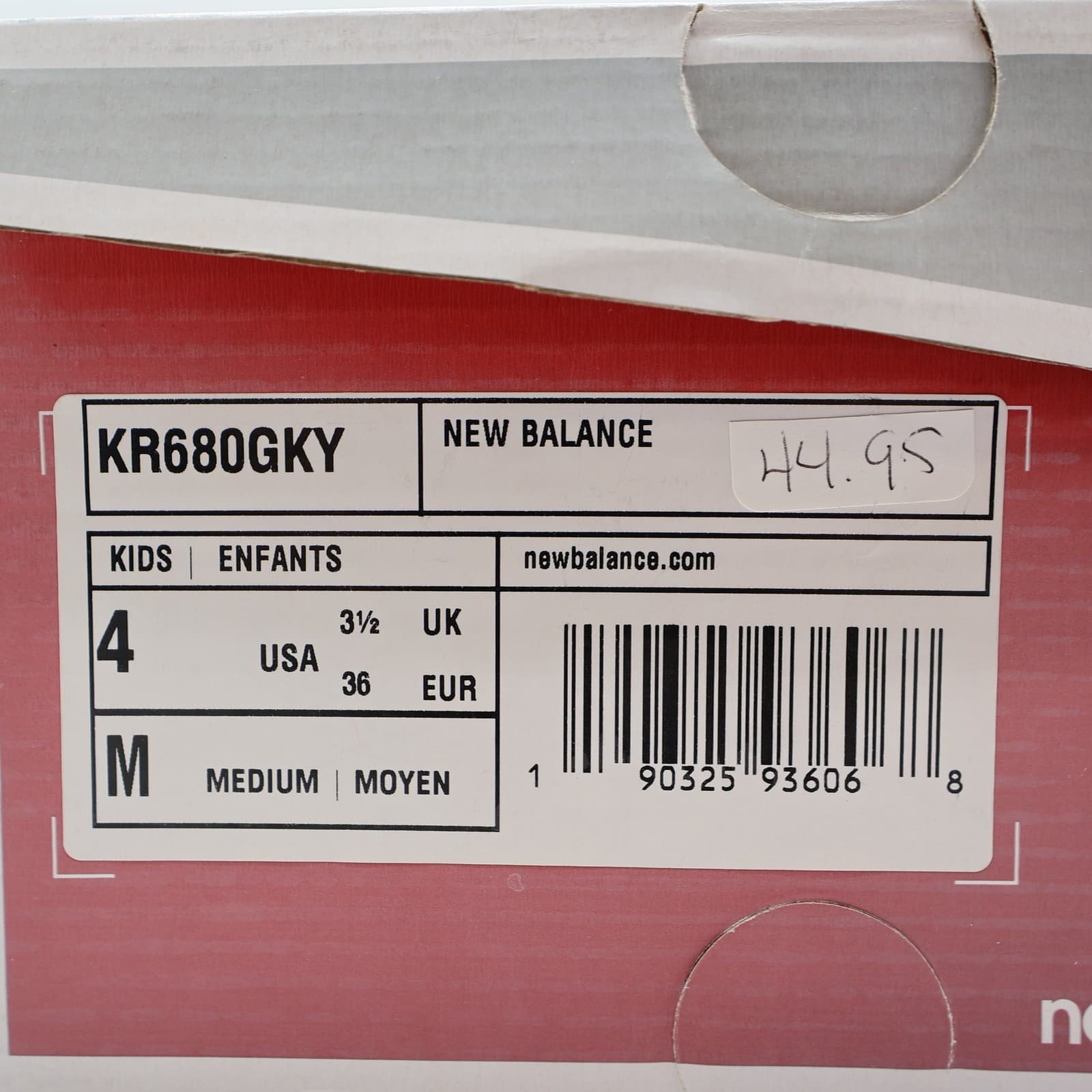 New Balance 680v3 Running Shoes Kids 4 Grey Green Pink KR680GKY Sneaker - Thumbnail 7