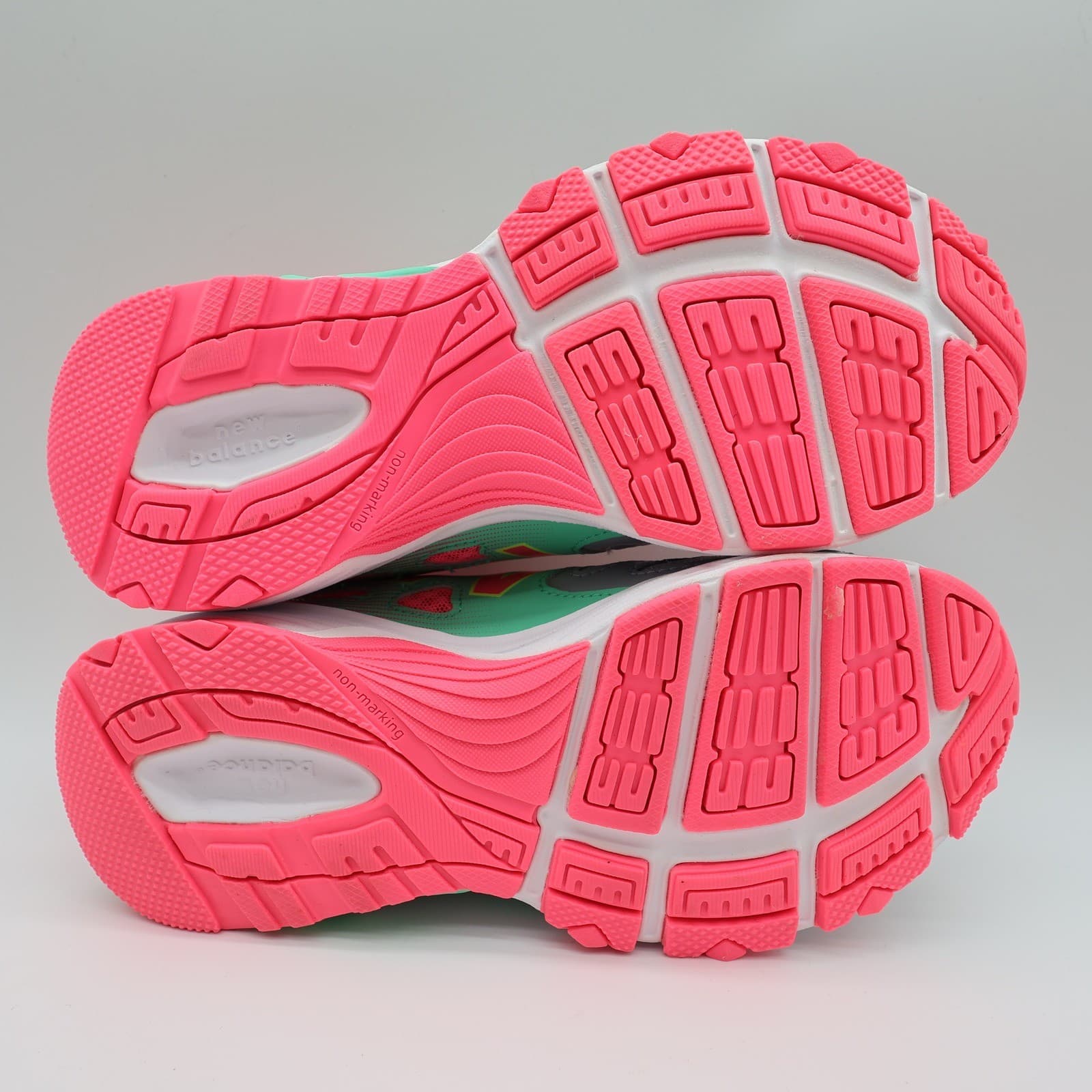 New Balance 680v3 Running Shoes Kids 4 Grey Green Pink KR680GKY Sneaker - Thumbnail 5