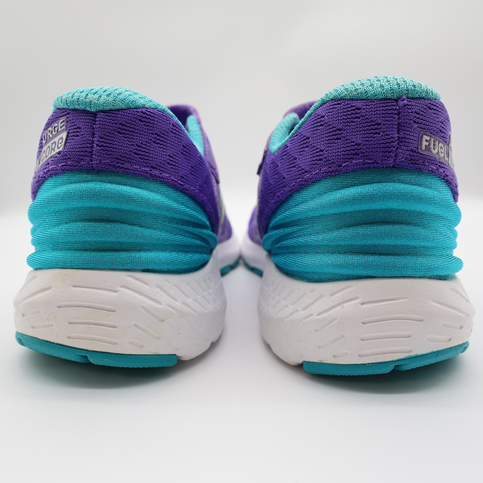 New Balance KVURGPPP Running Shoes Kids 1.5 Purple Mesh Hook Athletic Sneaker - Thumbnail 4