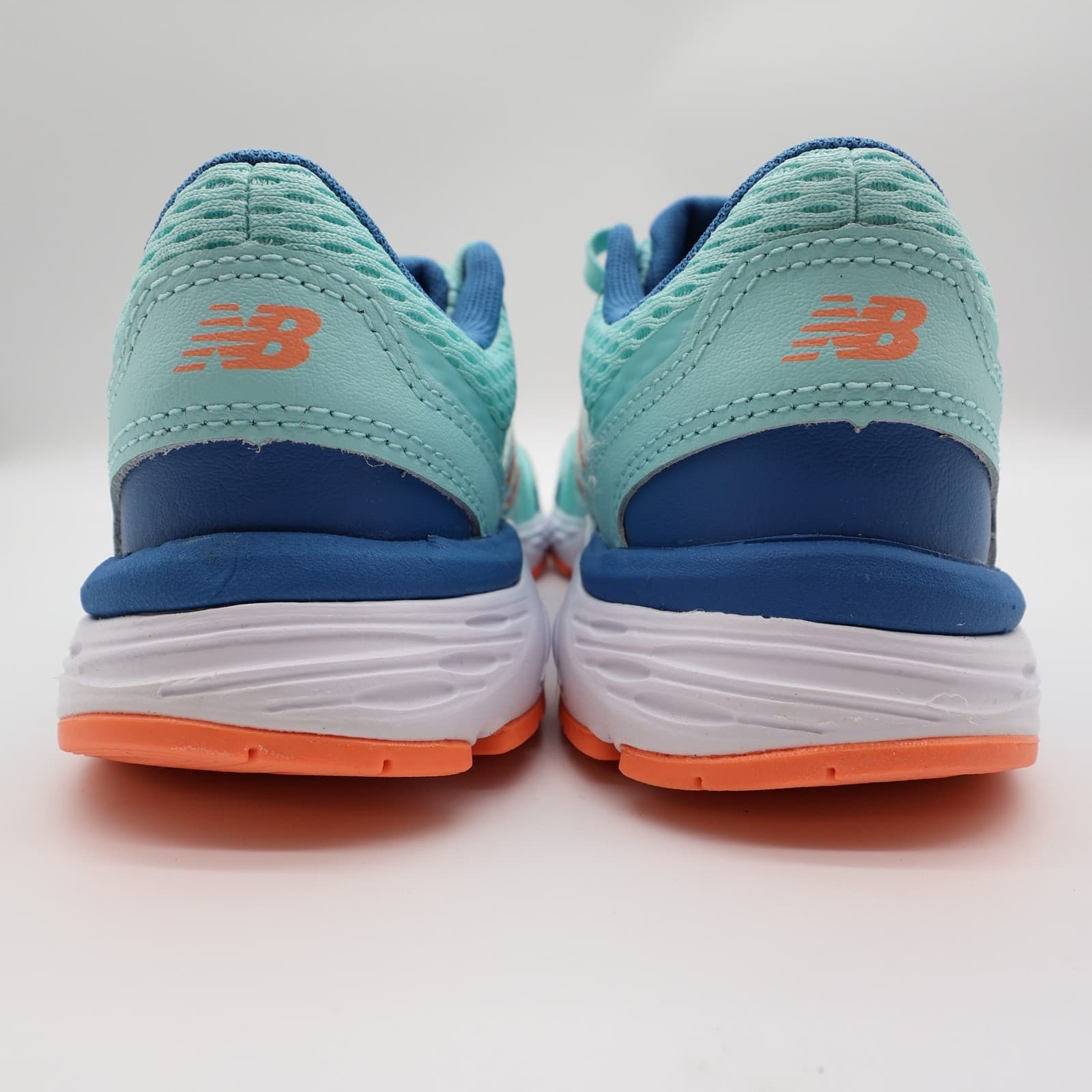 New Balance 680v6 Running Shoes Kids 1.5 Teal Orange Synthetic Athletic YP680LL6 - Thumbnail 4