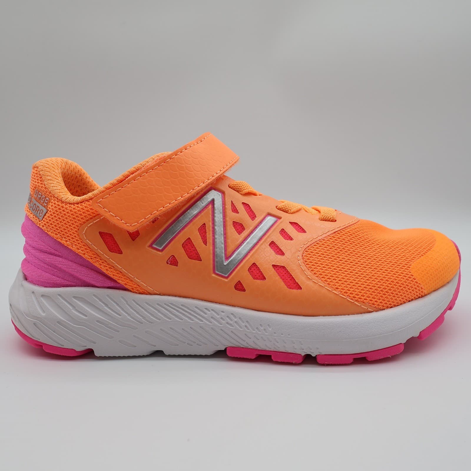 New Balance Urge Running Shoes Kids 2.5 Orange Pink Synthetic Athletic PXURGPM - Thumbnail 11