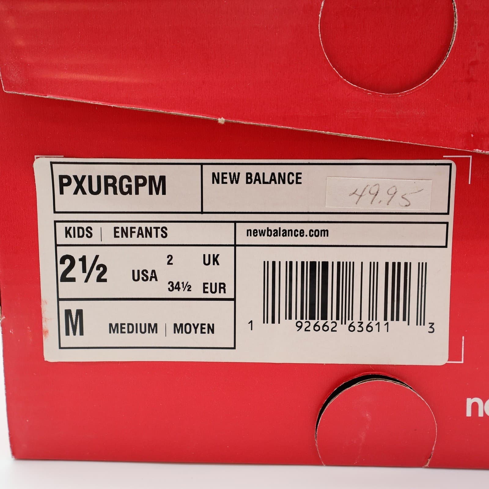 New Balance Urge Running Shoes Kids 2.5 Orange Pink Synthetic Athletic PXURGPM - Thumbnail 7