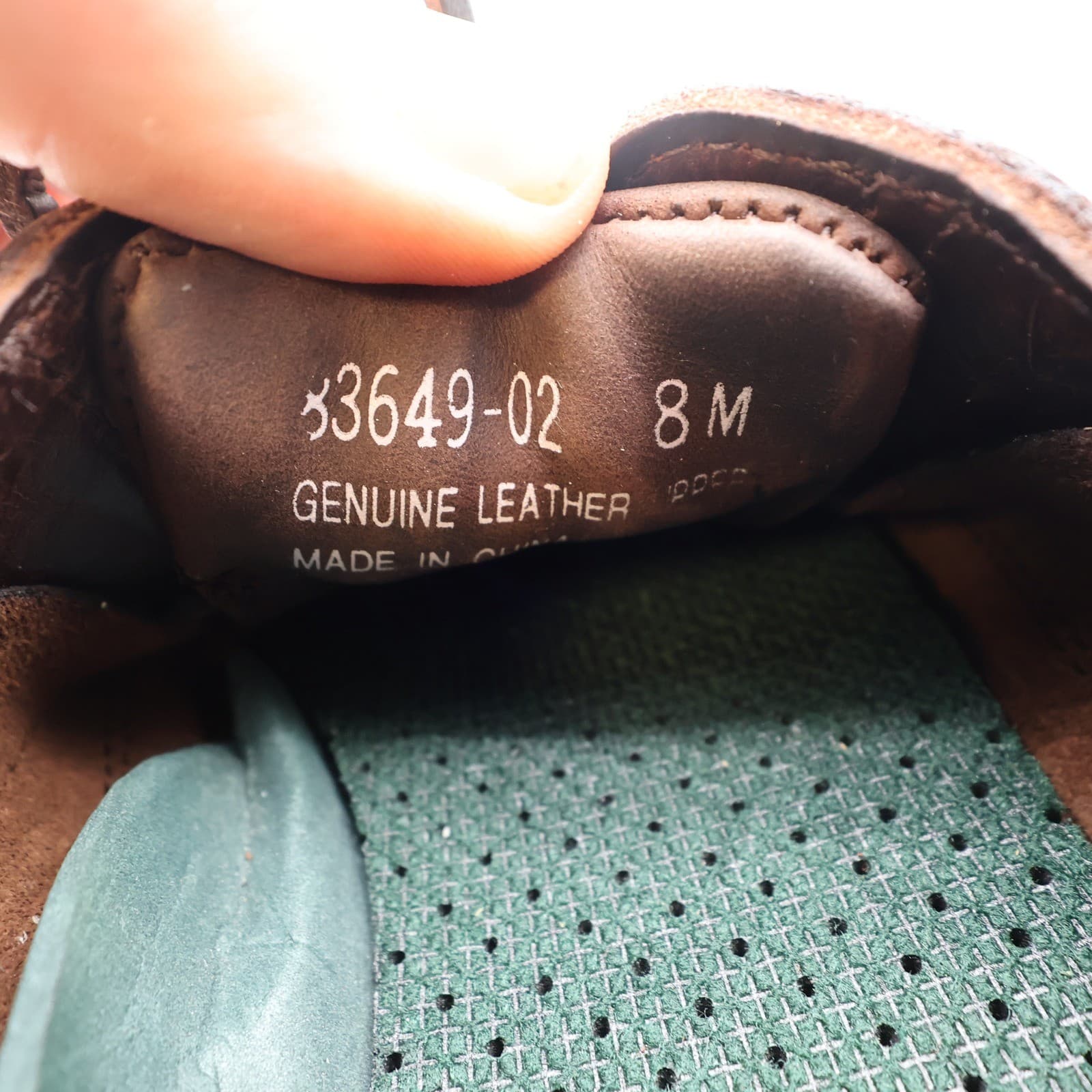 Nunn Bush Boat Shoes Mens 8 Brown Leather Vintage 90s New Old Stock Casuals - Thumbnail 14