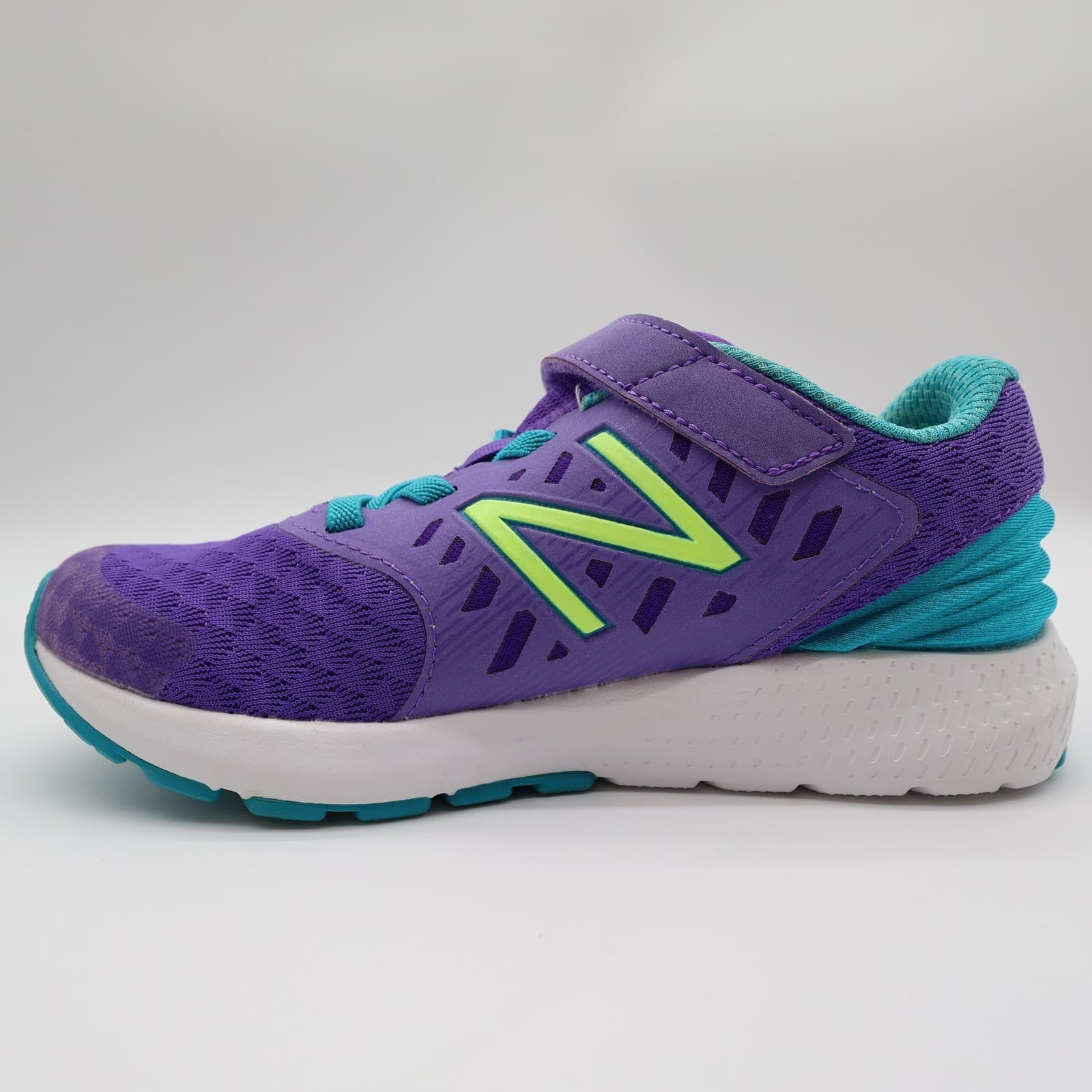 New Balance KVURGPPP Running Shoes Kids 1.5 Purple Mesh Hook Athletic Sneaker - Thumbnail 11