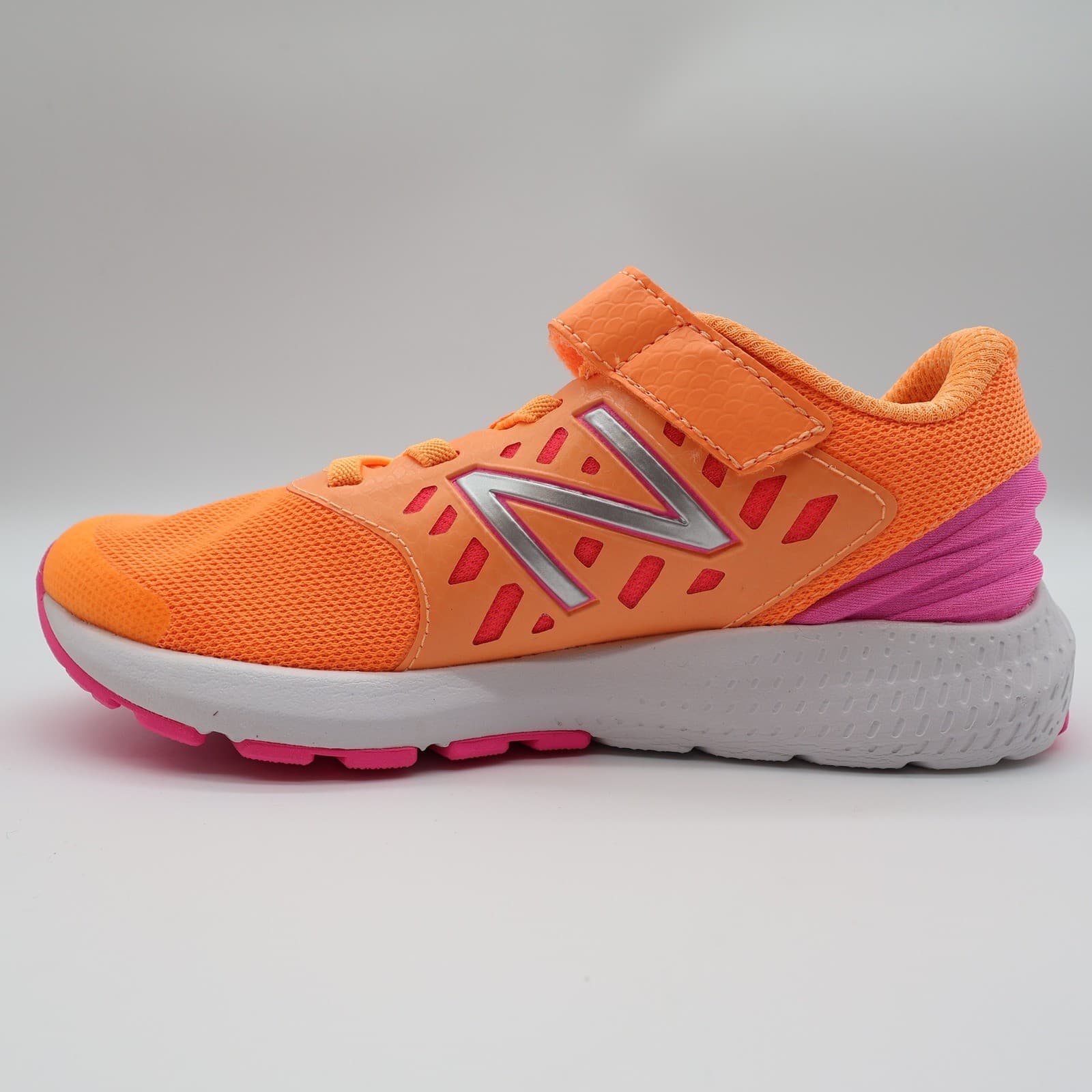 New Balance Urge Running Shoes Kids 2.5 Orange Pink Synthetic Athletic PXURGPM - Thumbnail 12