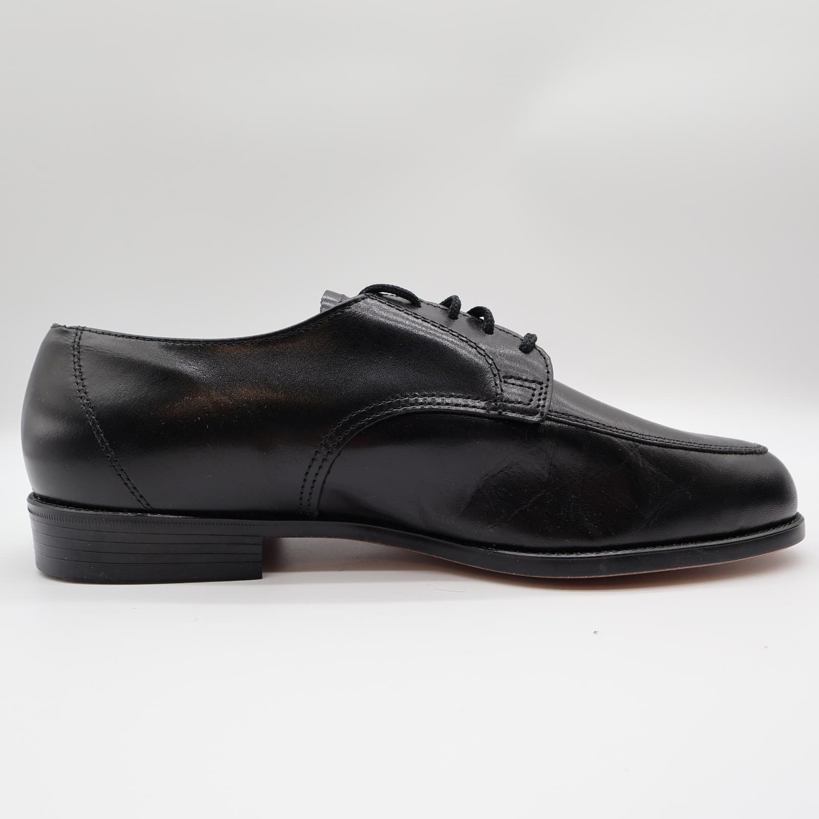 Barclay Oxford Dress Shoes Mens 9 EEE Black Leather Vintage Wide Made in USA - Thumbnail 9