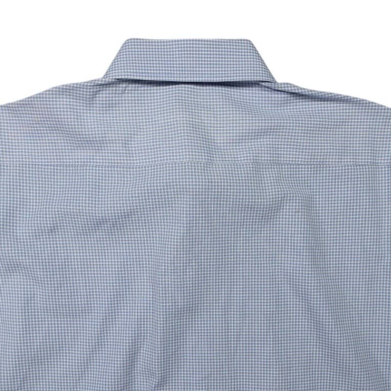 Blaser Button Up Shirt Mens 2XL Blue Excellent Gingham Plaid Long Sleeve Pocket - Thumbnail 5