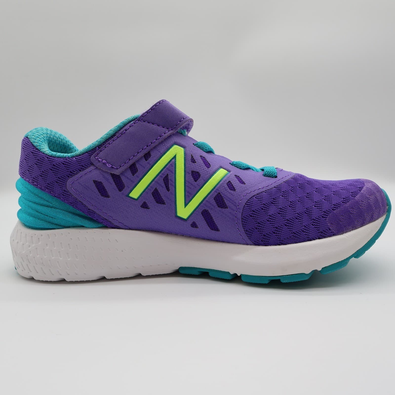 New Balance KVURGPPP Running Shoes Kids 1.5 Purple Mesh Hook Athletic Sneaker - Thumbnail 9