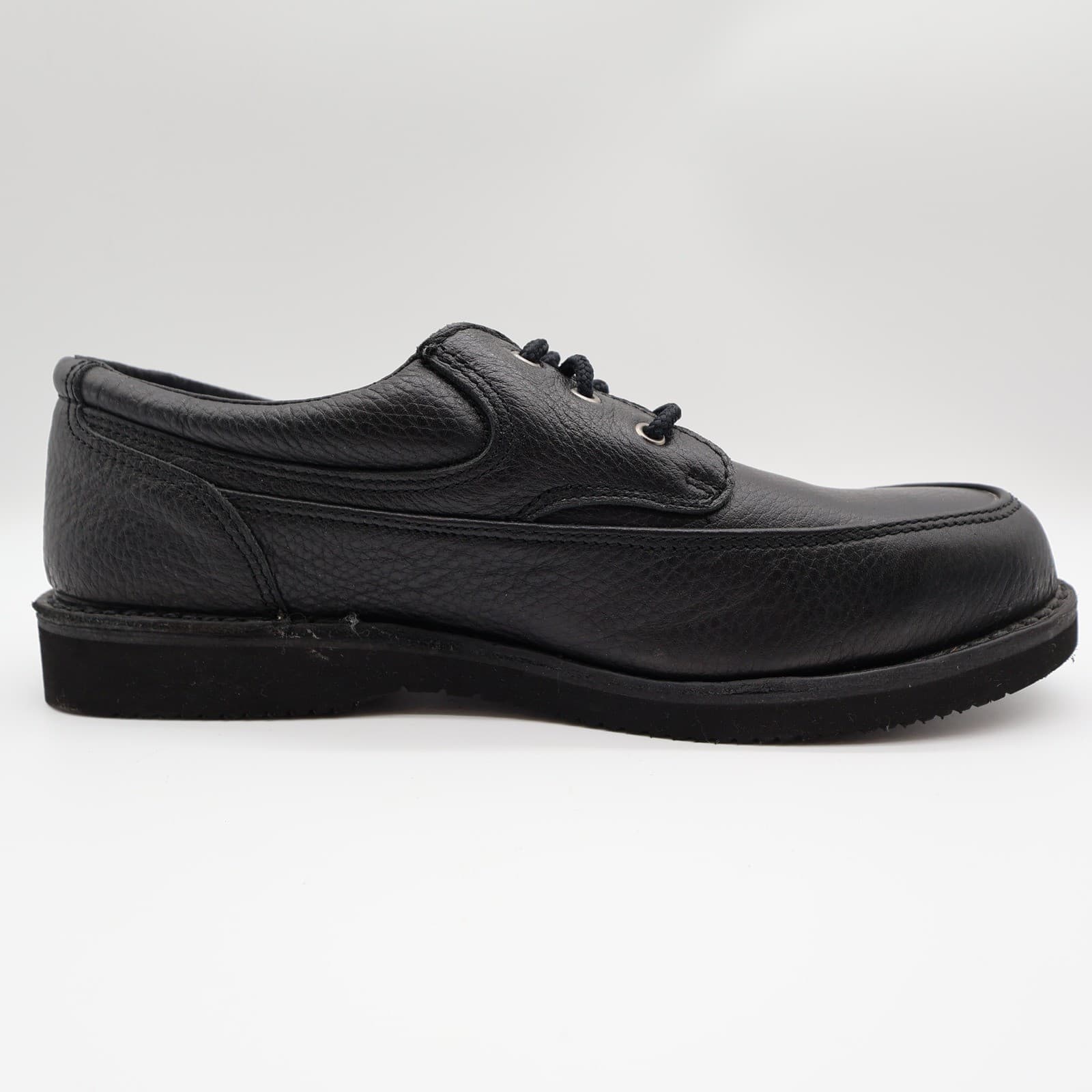 Rucks Work Shoes Mens 10 Black Leather Vintage Steel Toe Oxford W4570 NOS - Thumbnail 8