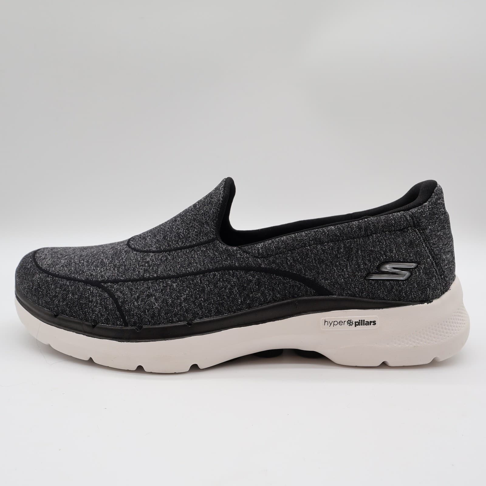 Skechers Go Walk 6 Carice Sneakers Womens 10 Black White Textile Slip On Walking - Thumbnail 10