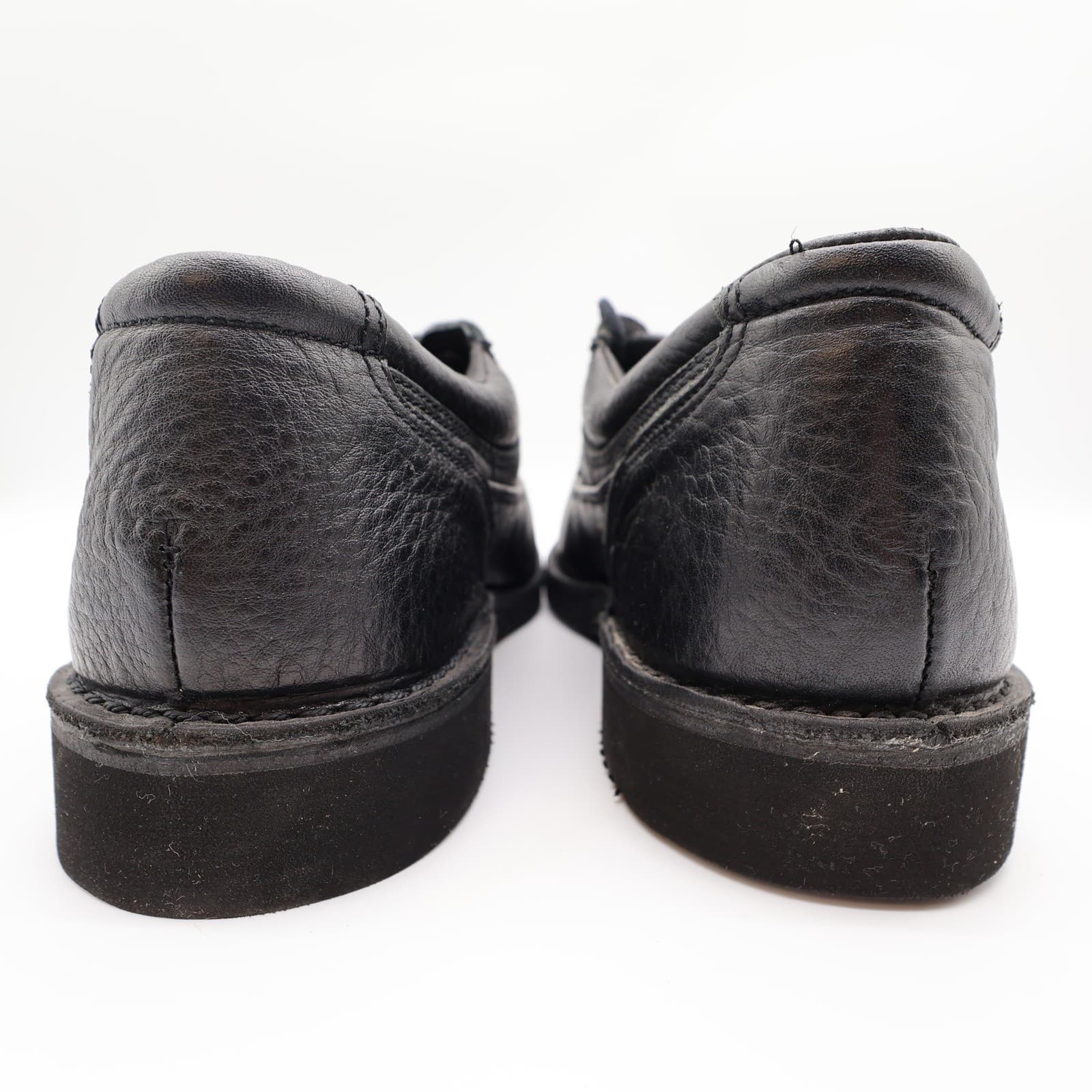 Rucks Work Shoes Mens 10 Black Leather Vintage Steel Toe Oxford W4570 NOS - Thumbnail 4