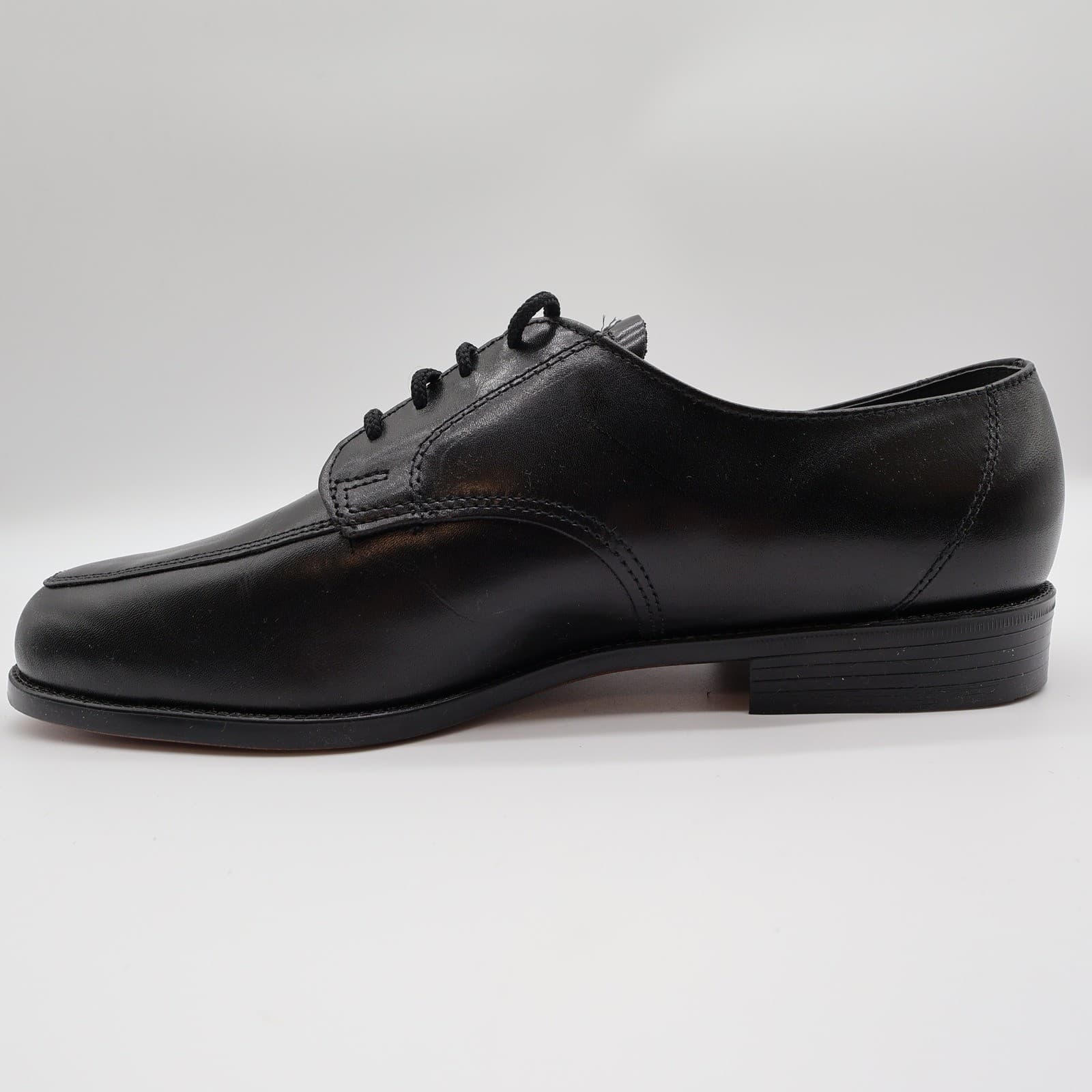Barclay Oxford Dress Shoes Mens 9 EEE Black Leather Vintage Wide Made in USA - Thumbnail 12