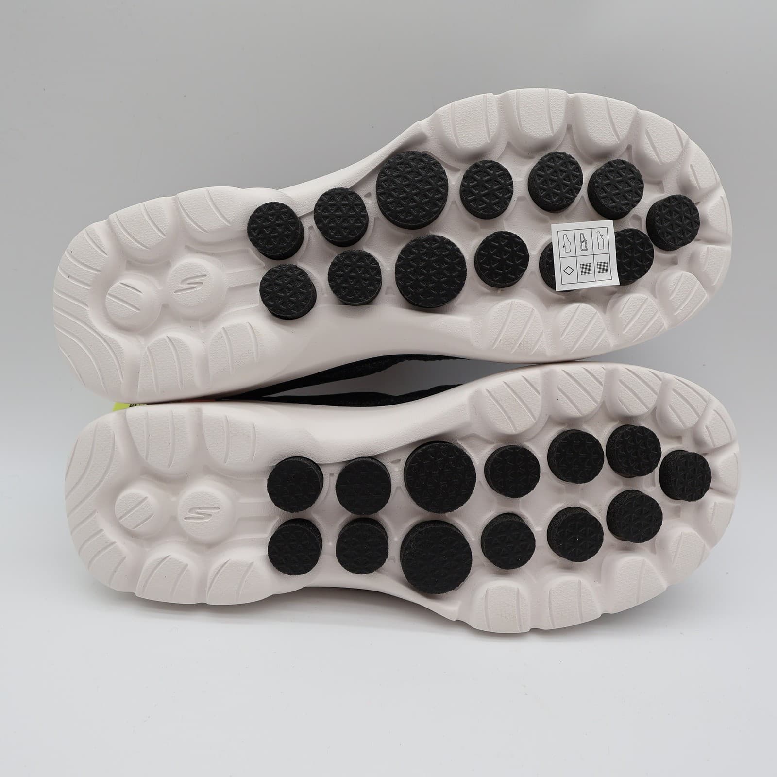 Skechers Go Walk 6 Carice Women 9.5 Black White Textile Slip On Walking Shoes - Thumbnail 5