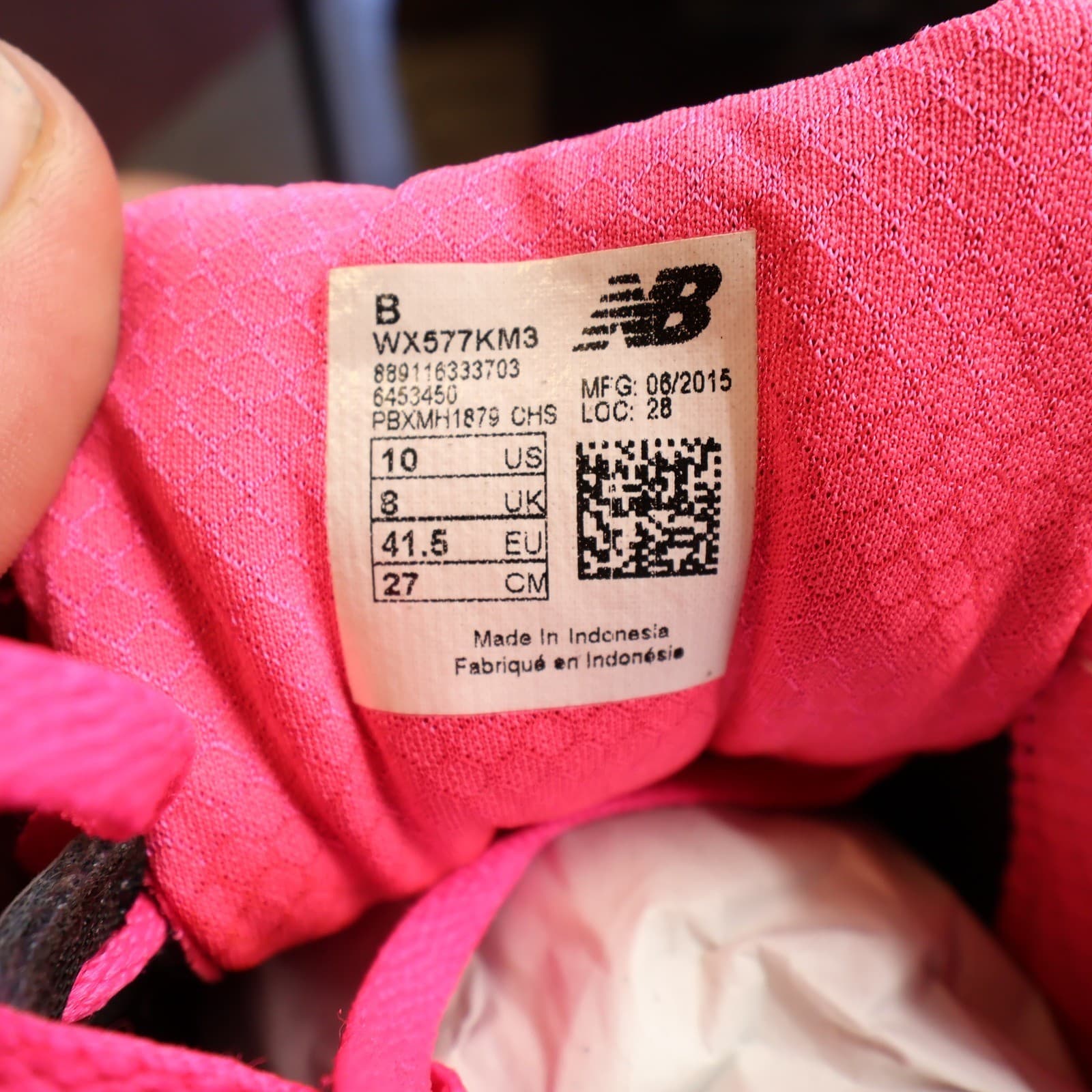 New Balance 577v3 Training Shoes Womens 10 Grey Pink Synthetic Mesh WX577KM3 - Thumbnail 6