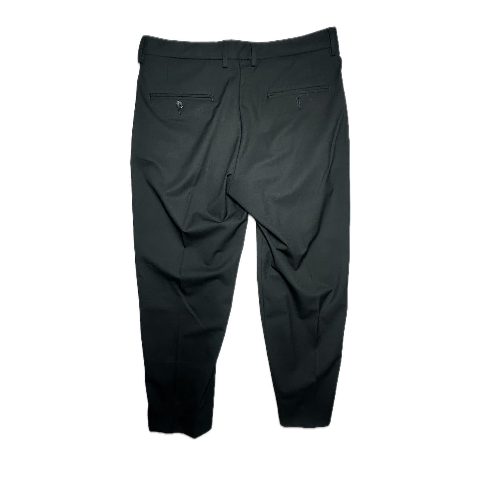Haggar Slim Fit Mens Black Dress Pants Size 34x29 Polyester Blend Flat Front - Thumbnail 2