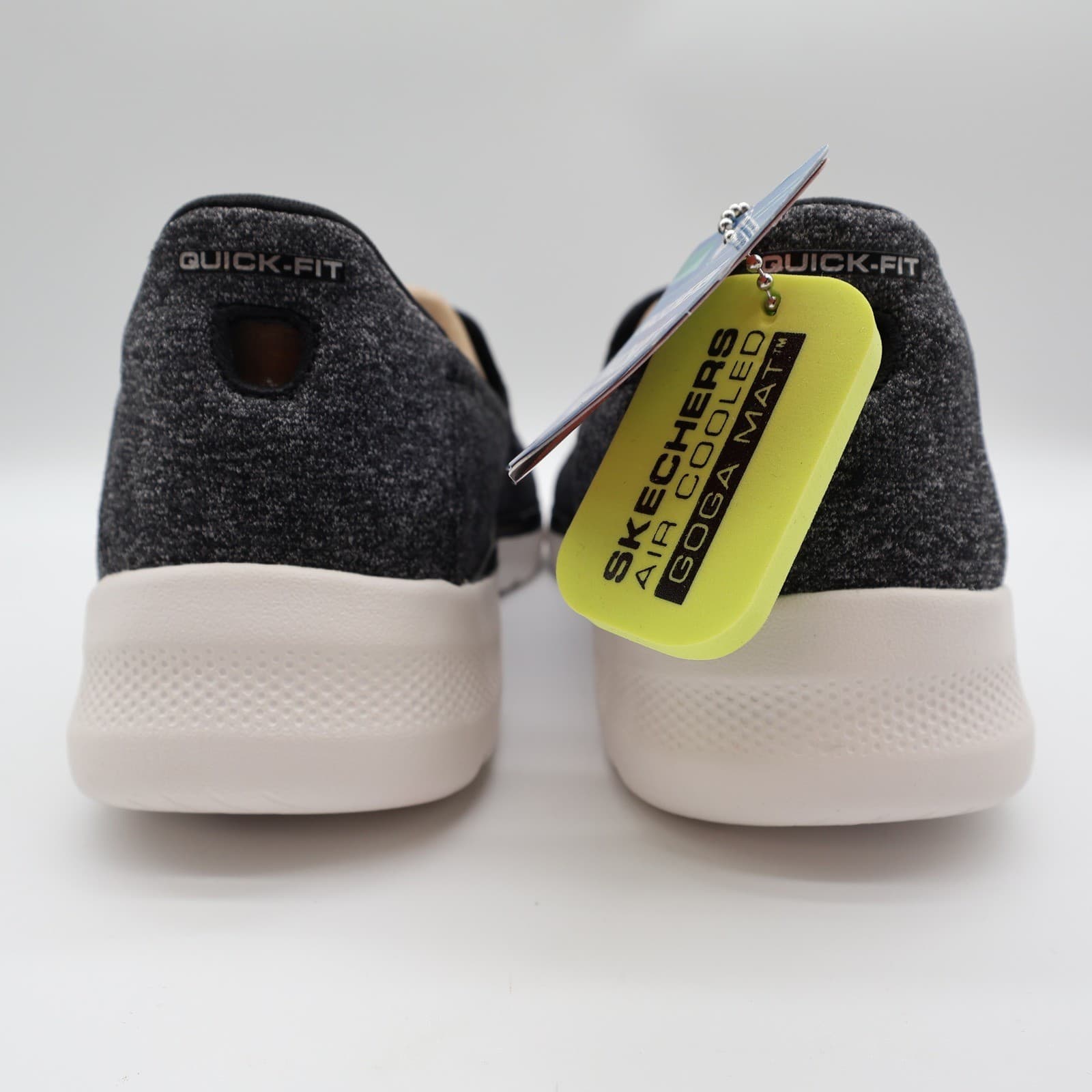 Skechers Go Walk 6 Carice Women 9.5 Black White Textile Slip On Walking Shoes - Thumbnail 4