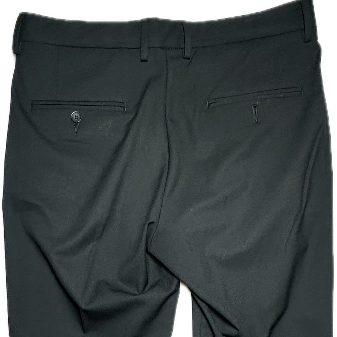 Haggar Slim Fit Mens Black Dress Pants Size 34x29 Polyester Blend Flat Front - Thumbnail 4