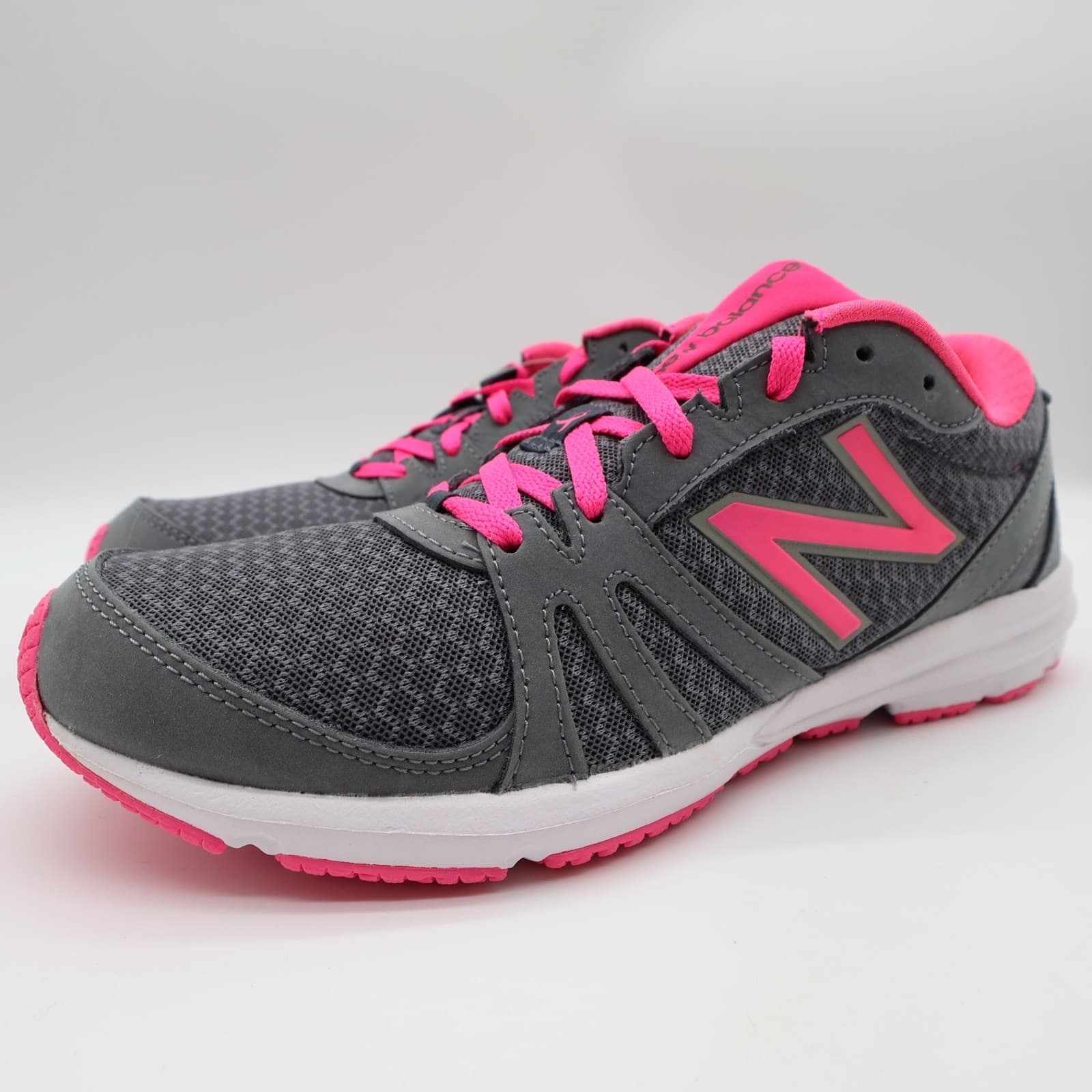 New Balance 577v3 Training Shoes Womens 10 Grey Pink Synthetic Mesh WX577KM3 - Thumbnail 2