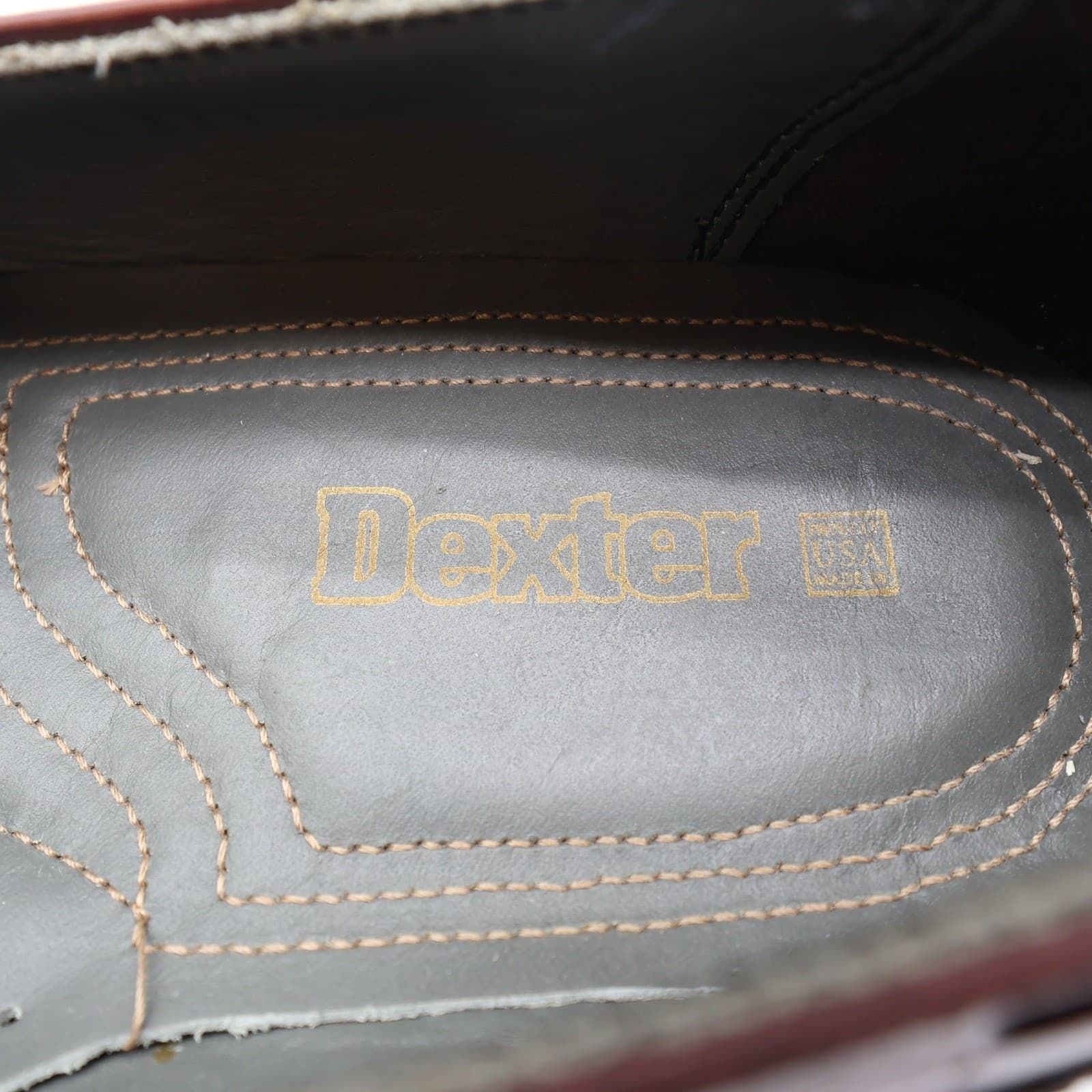 Dexter Royale Tassel Loafers Mens 11 Burgundy Leather Wingtip Vintage 80s 90s - Thumbnail 11