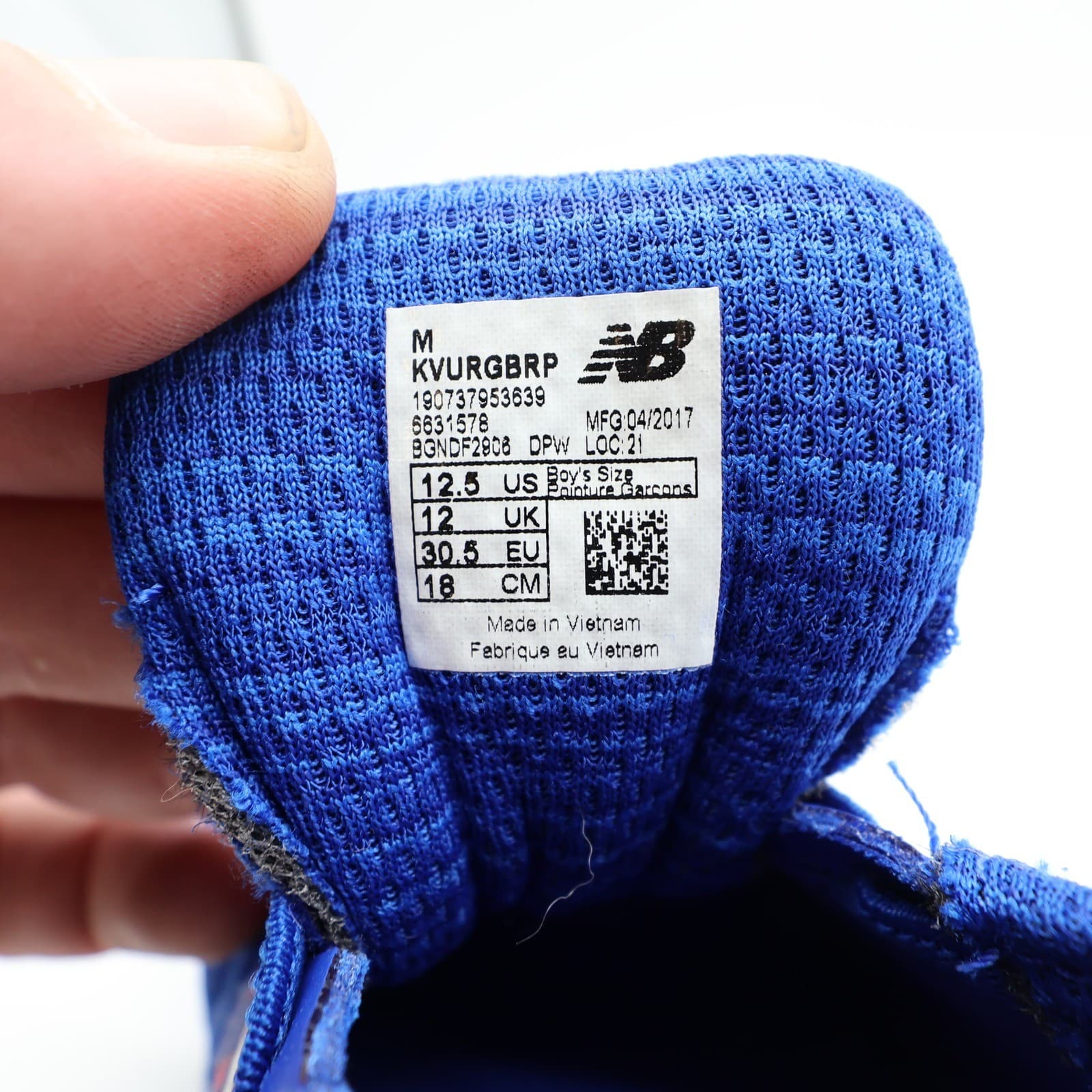 New Balance FuelCore Urge Boys 12.5 Blue Mesh Athletic Running Sneakers KVURGBRP - Thumbnail 6
