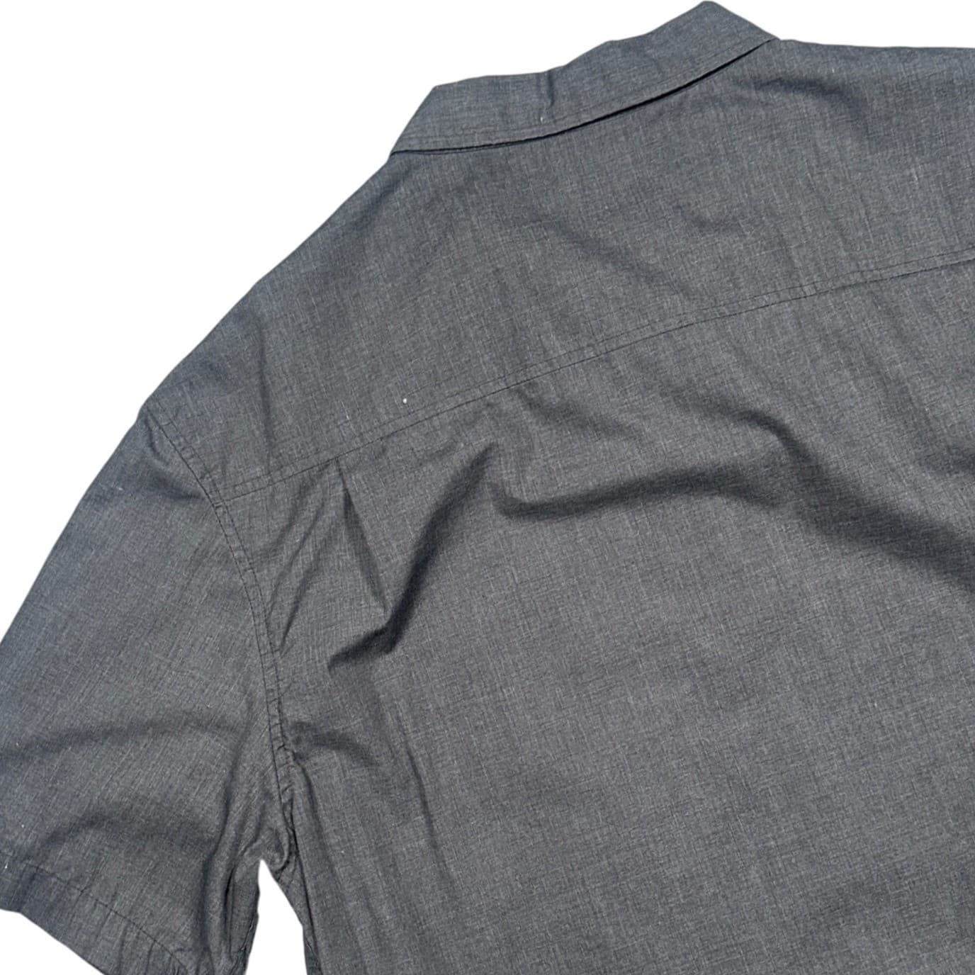 Retrofit Button Down Shirt Mens XL Charcoal Grey Excellent Floral Pocket RN63925 - Thumbnail 4
