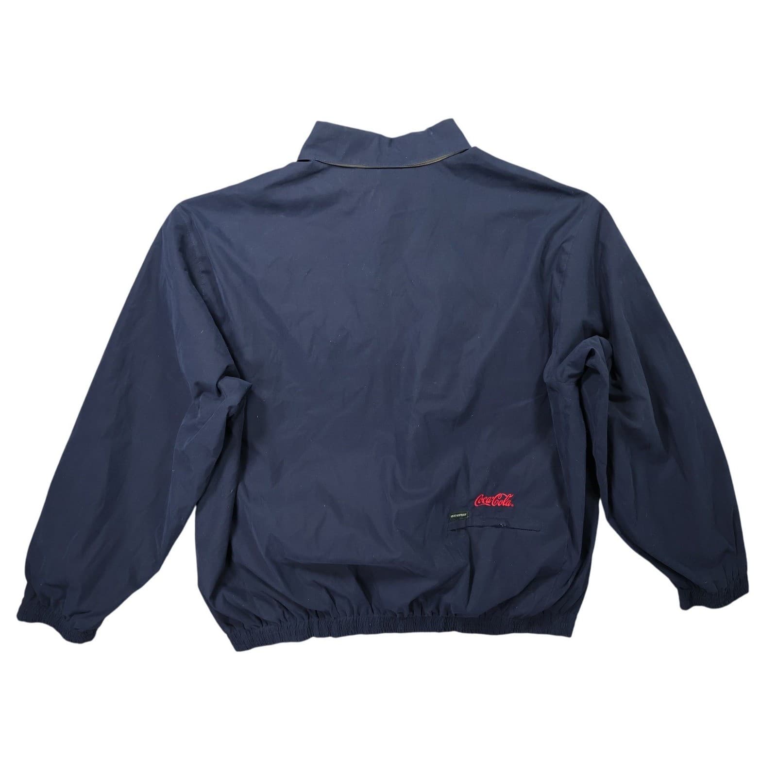 Weatherproof Pullover Jacket Mens XXL Navy Blue Excellent Vintage Coca-Cola USA - Thumbnail 3