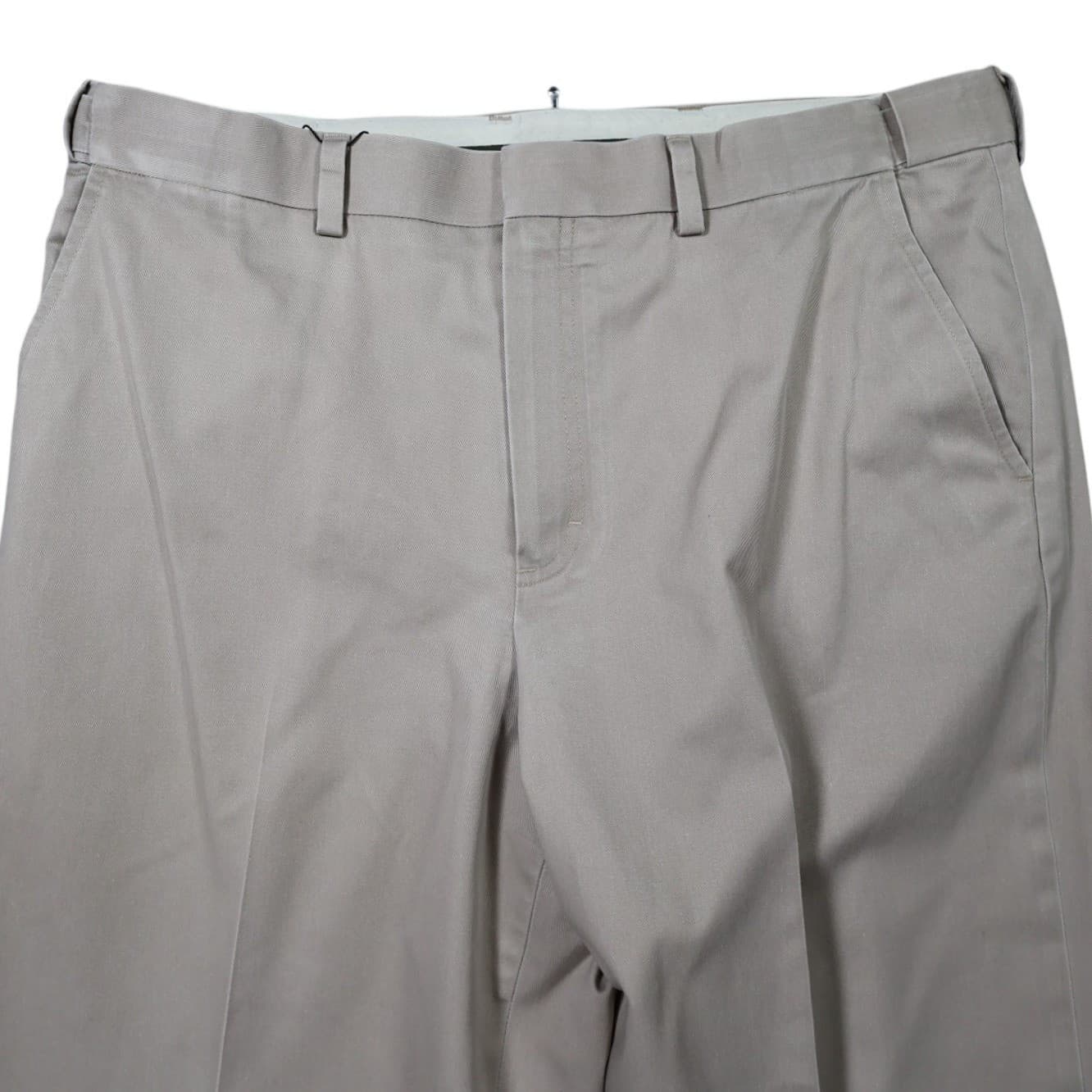 L.L.Bean Comfort Waist Pants Mens 36 Khaki Excellent 100% Cotton Chino Trousers - Thumbnail 3