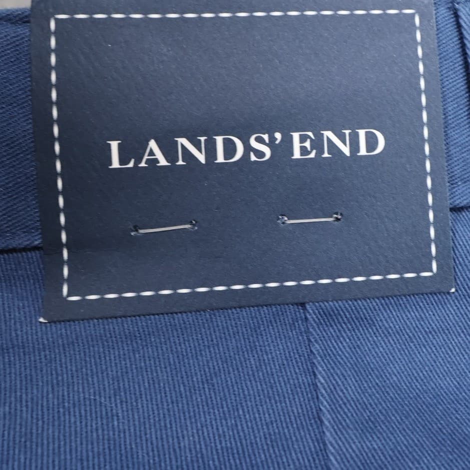 Lands' End Chino Pants Mens 44 Blue NEW Cotton Twill Straight Leg Flat Front - Thumbnail 8