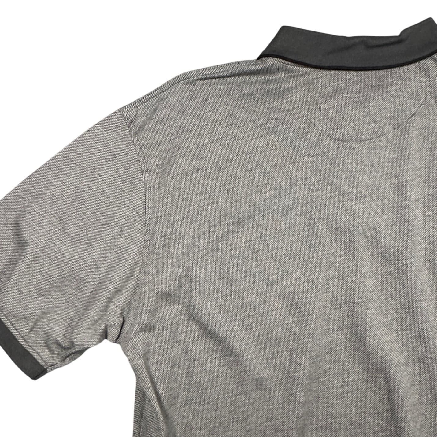 Vintage George Polo Shirt Mens XL Grey Short Sleeve Textured Cotton Blend - Thumbnail 5