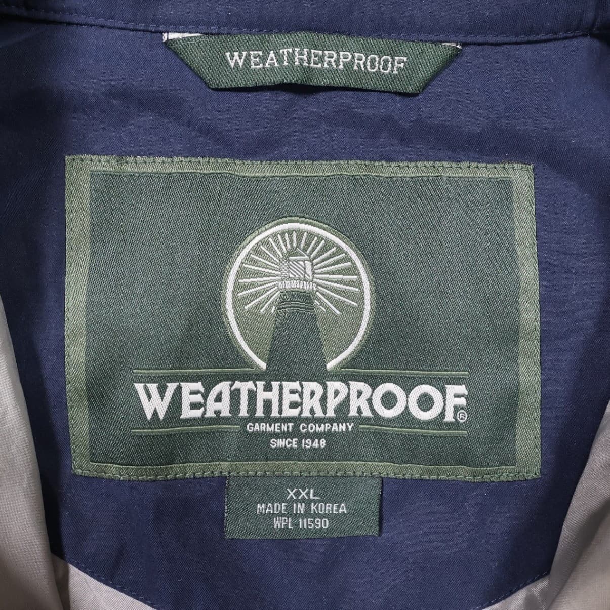 Weatherproof Pullover Jacket Mens XXL Navy Blue Excellent Vintage Coca-Cola USA - Thumbnail 4