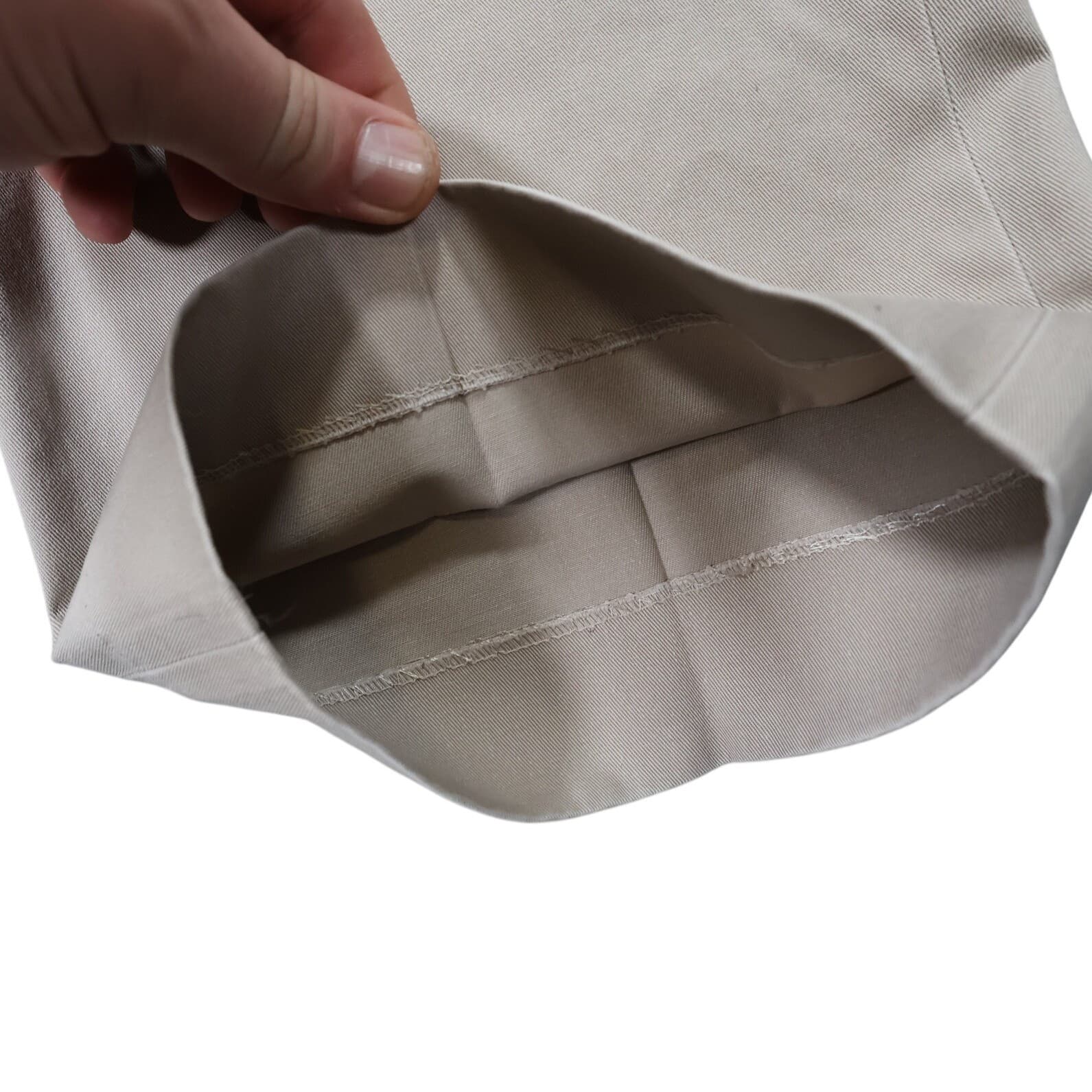 L.L.Bean Comfort Waist Pants Mens 36 Khaki Excellent 100% Cotton Chino Trousers - Thumbnail 5