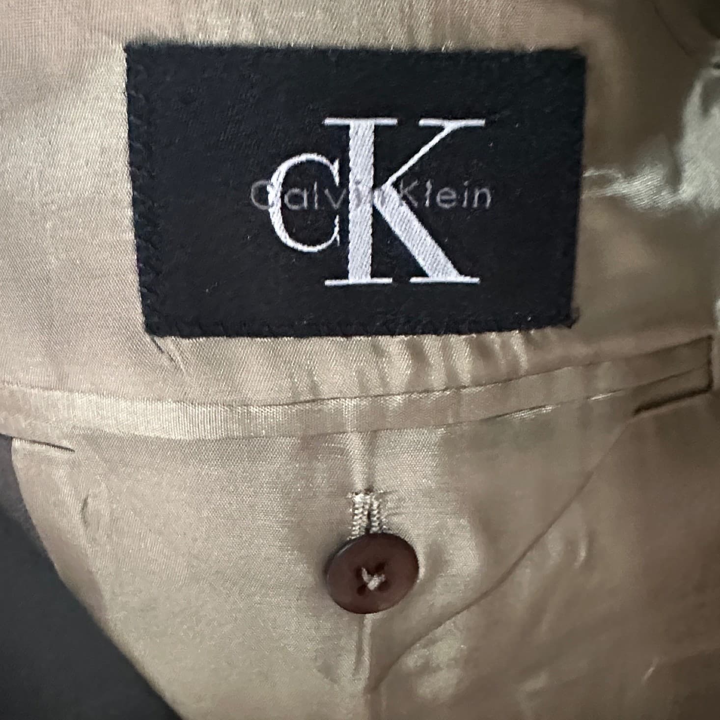 Calvin Klein Blazer Mens 42R Gray 100% Wool 3 Button Suit Jacket Made in Canada - Thumbnail 8