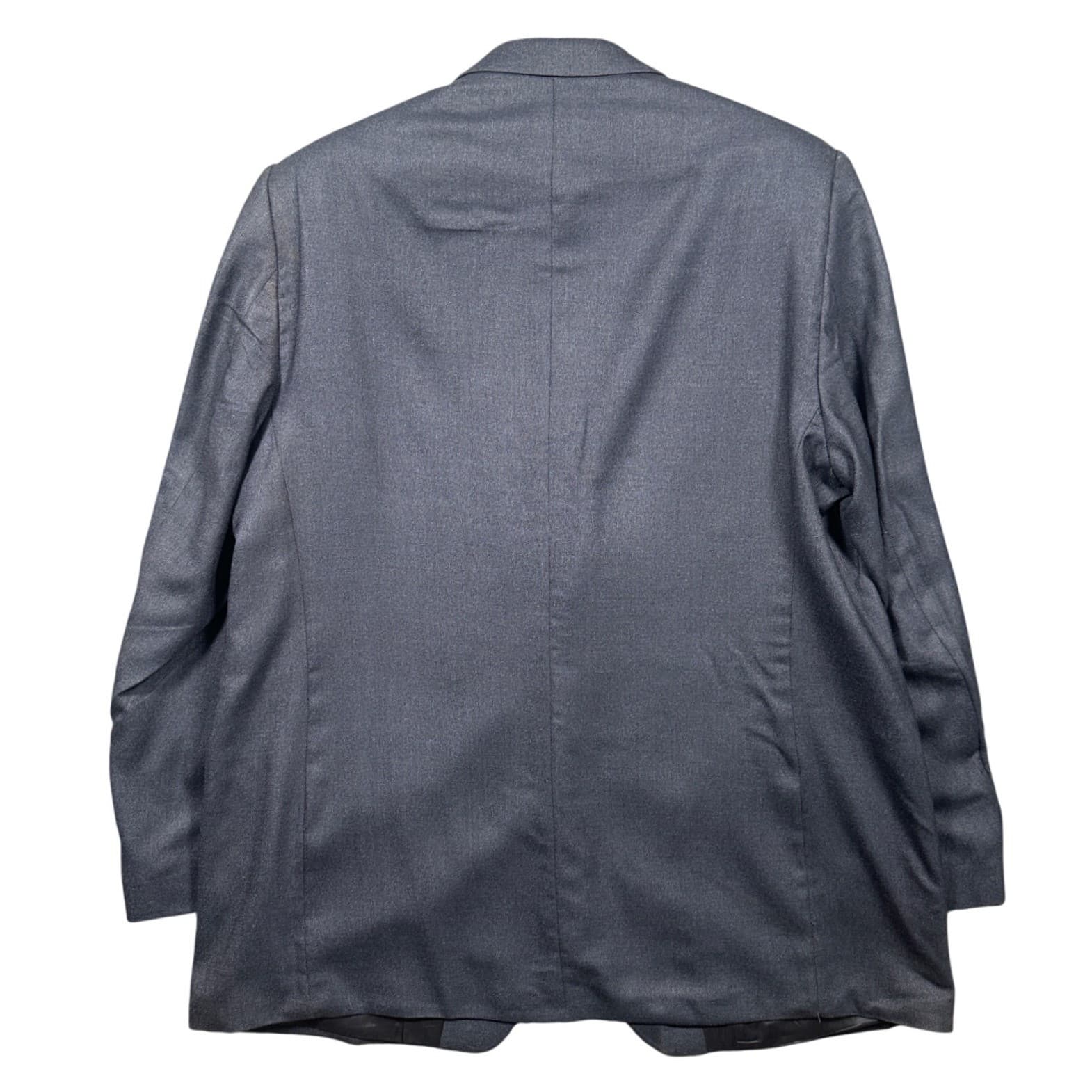 Carlo Mandrone Blazer Mens 50L Blue Grey Silk Wool 3-Button Jacket - Thumbnail 3