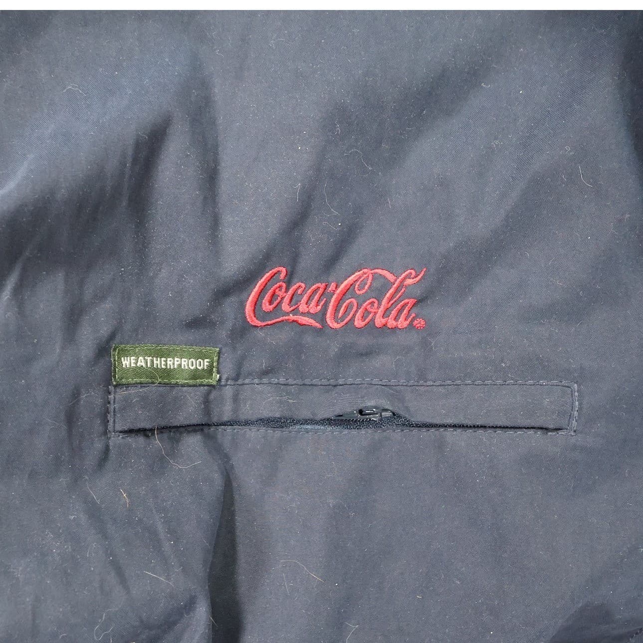 Weatherproof Pullover Jacket Mens XXL Navy Blue Excellent Vintage Coca-Cola USA - Thumbnail 6