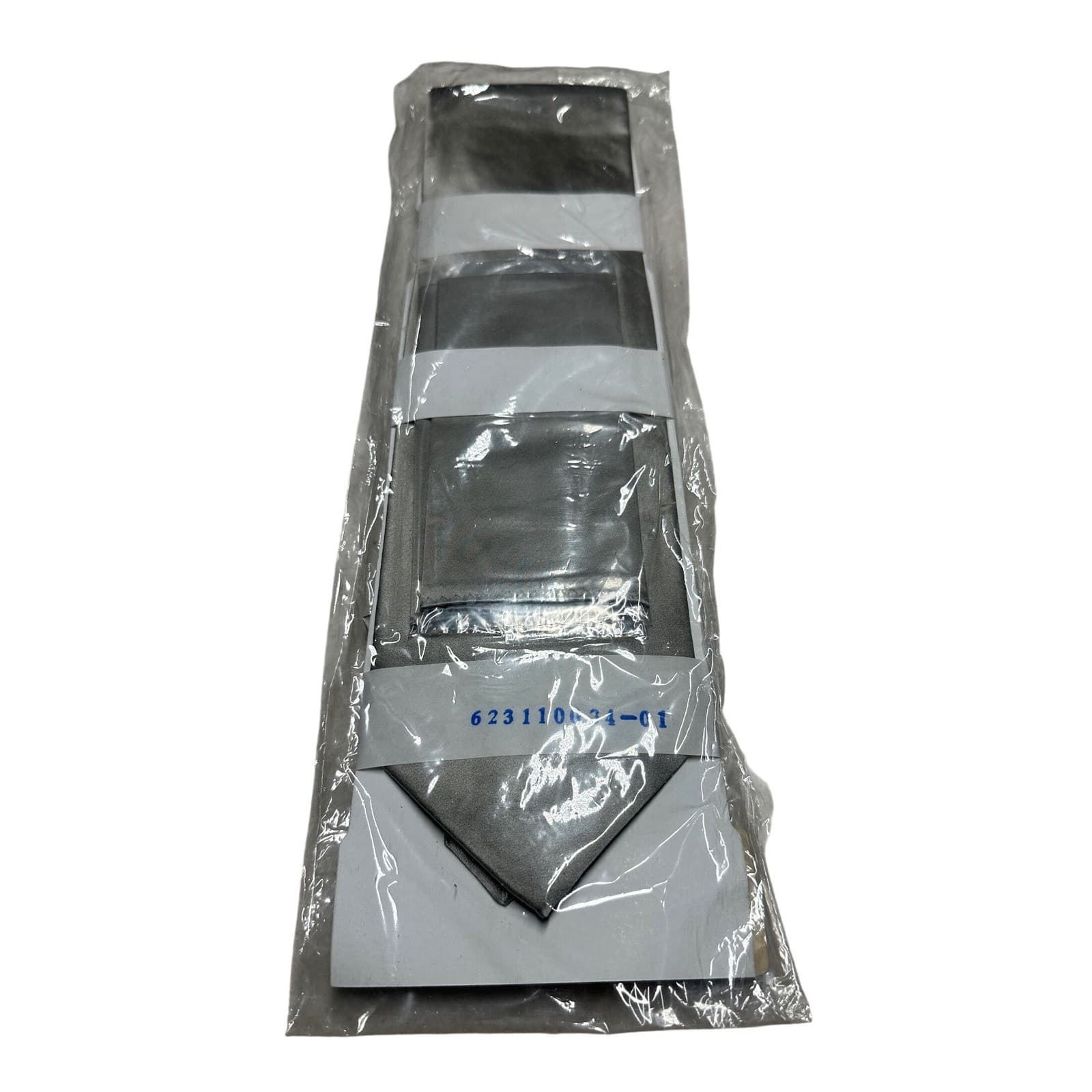 Stafford Silk Tie Pocket Square Set Mens OS Silver New Solid Satin 63" - Thumbnail 8