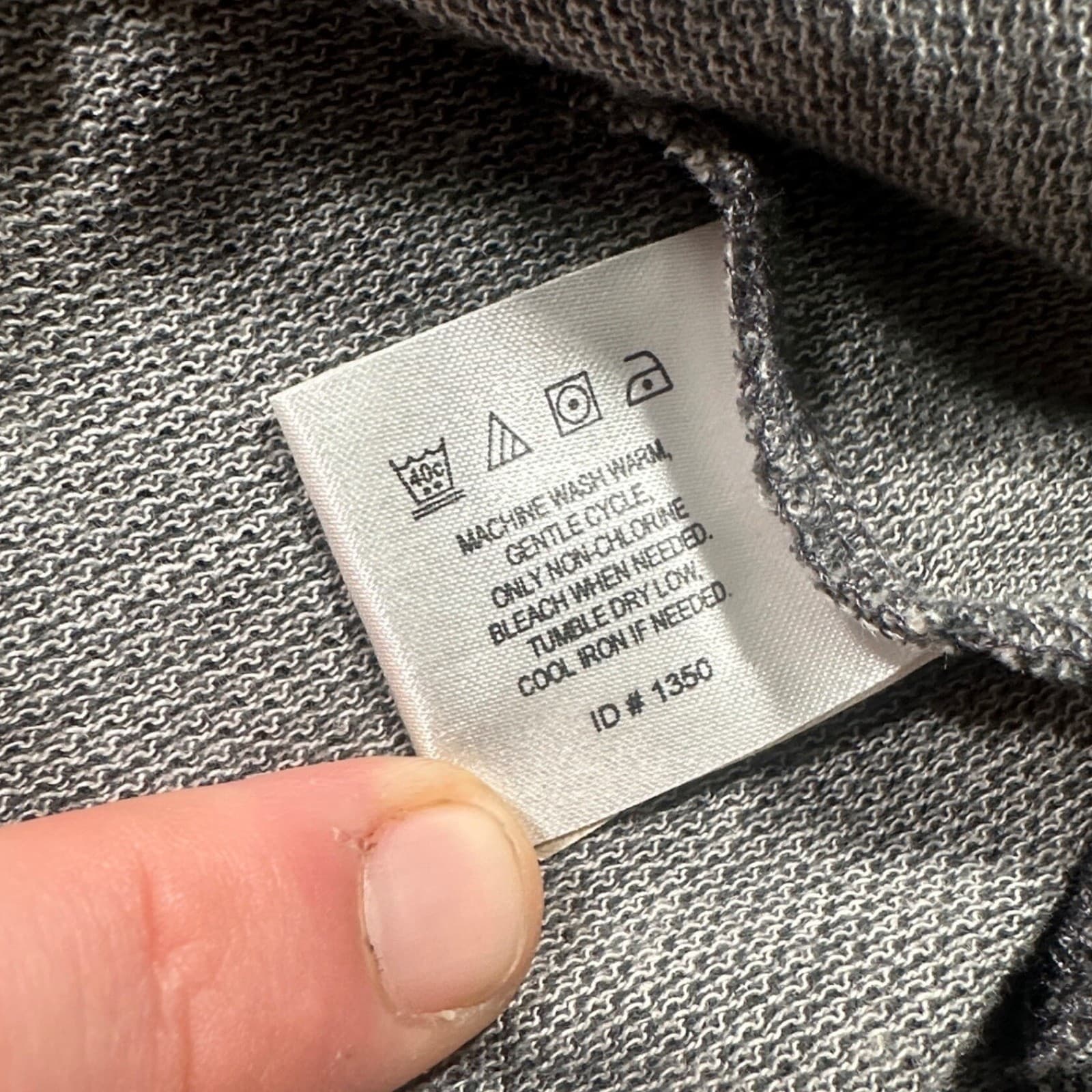 Vintage George Polo Shirt Mens XL Grey Short Sleeve Textured Cotton Blend - Thumbnail 8