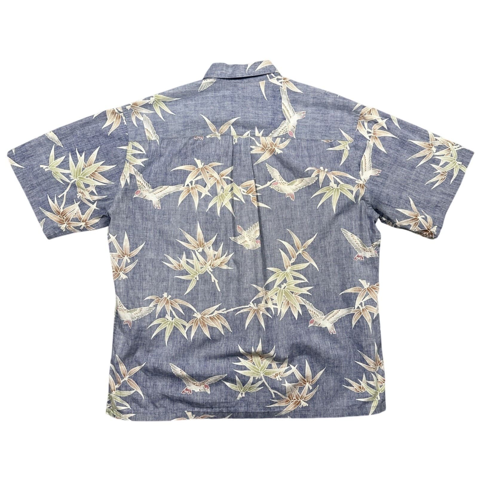 Cooke Street Button Down Men Large Blue Excellent Bird Bamboo Print 0510 - Thumbnail 2