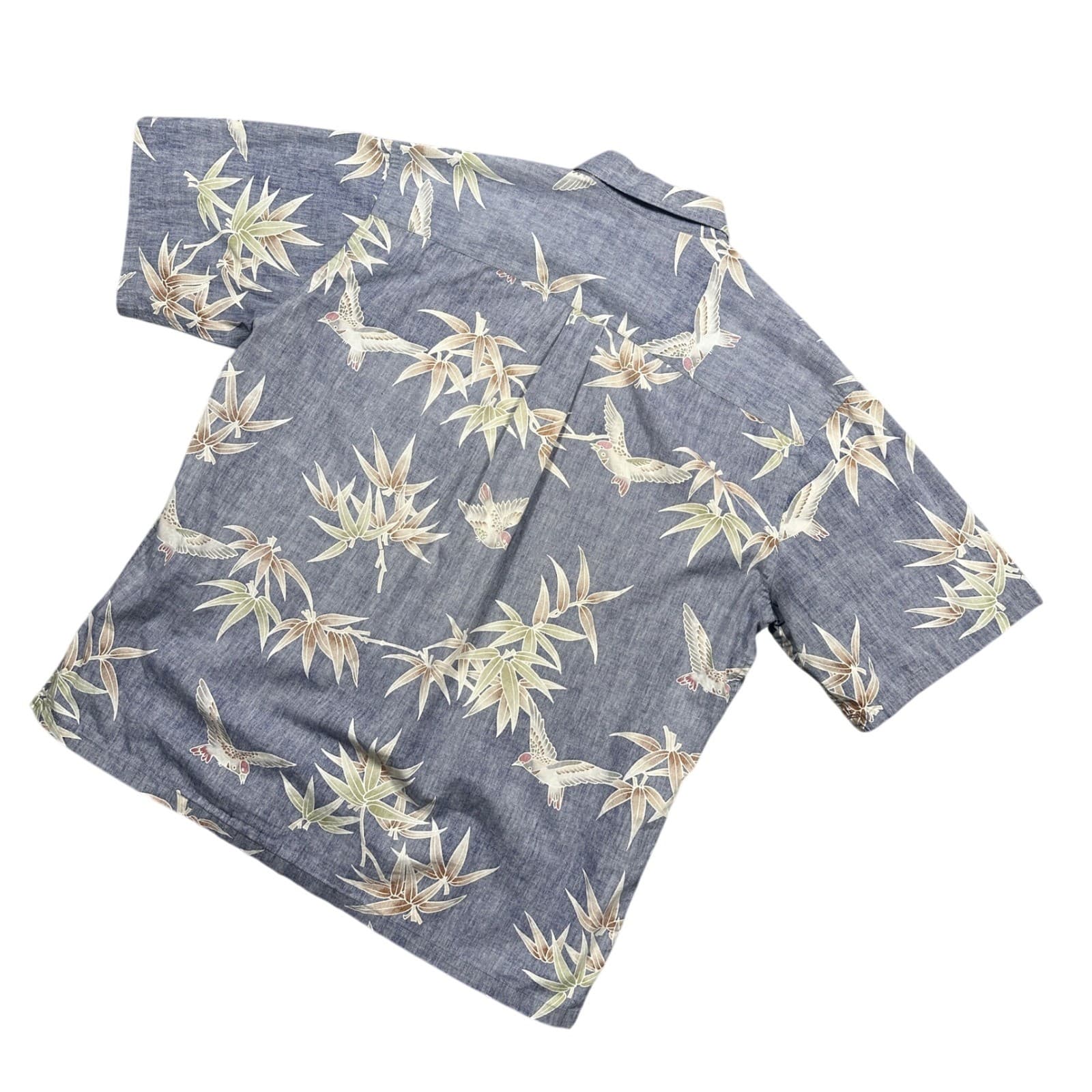 Cooke Street Button Down Men Large Blue Excellent Bird Bamboo Print 0510 - Thumbnail 6