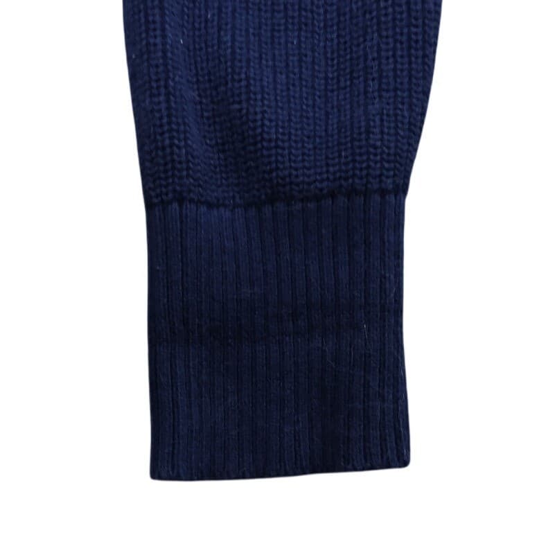 Lands' End Drifter Quarter Zip Sweater Womens L Blue Ribbed Cotton Knit - Thumbnail 6