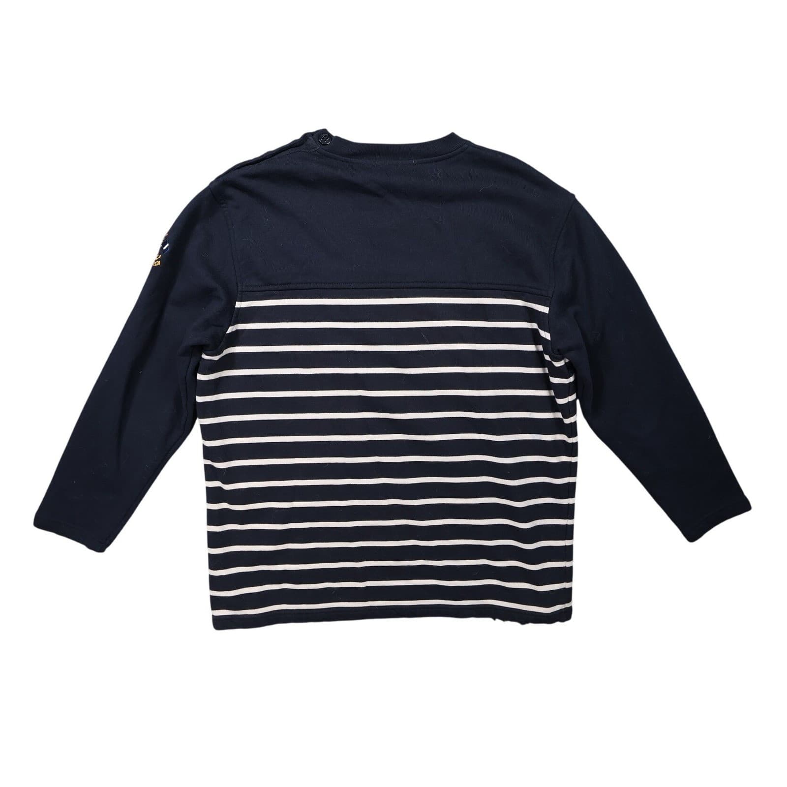 Lauren Ralph Lauren Sweatshirt Women Small Navy Blue Excellent Vintage Striped - Thumbnail 2