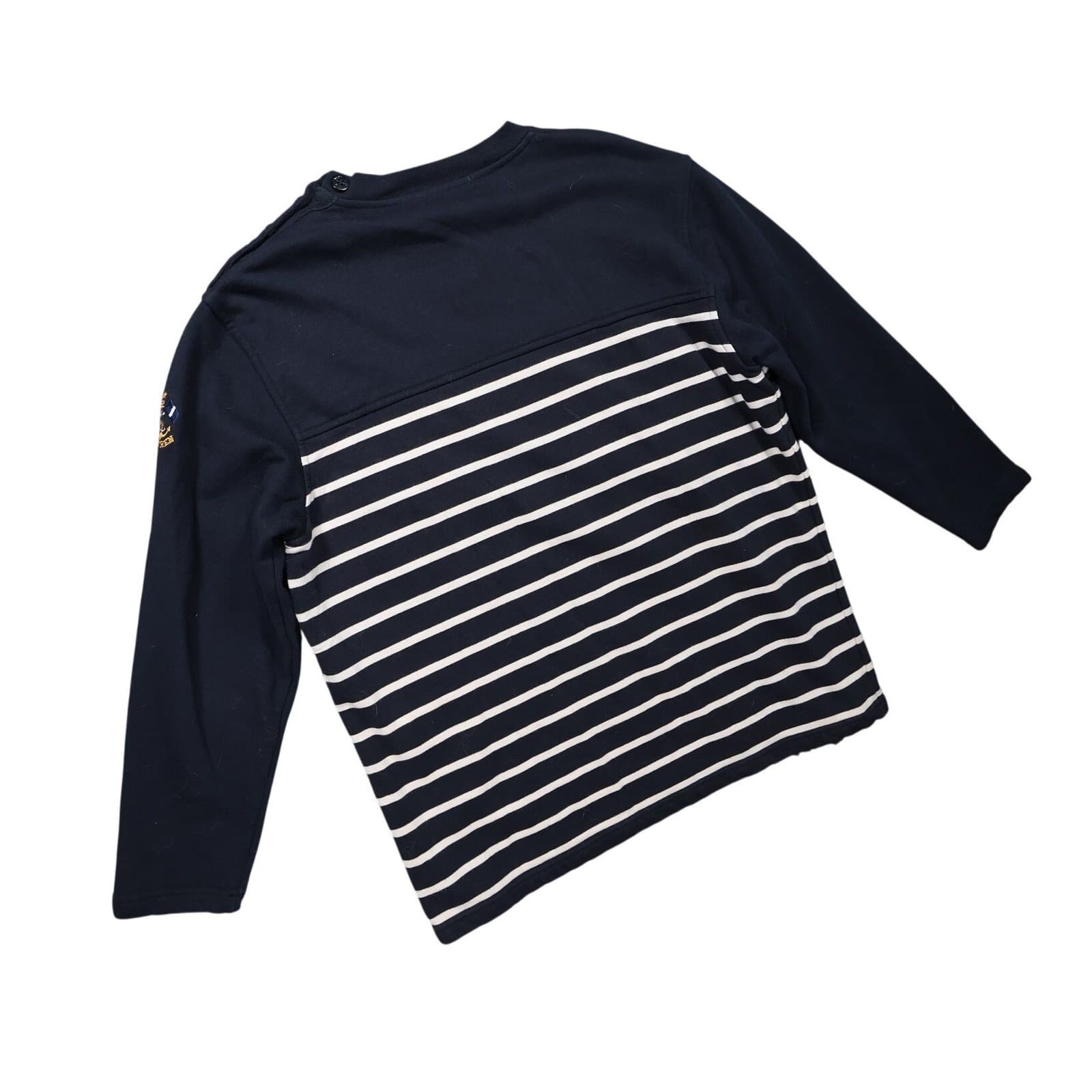 Lauren Ralph Lauren Sweatshirt Women Small Navy Blue Excellent Vintage Striped - Thumbnail 5