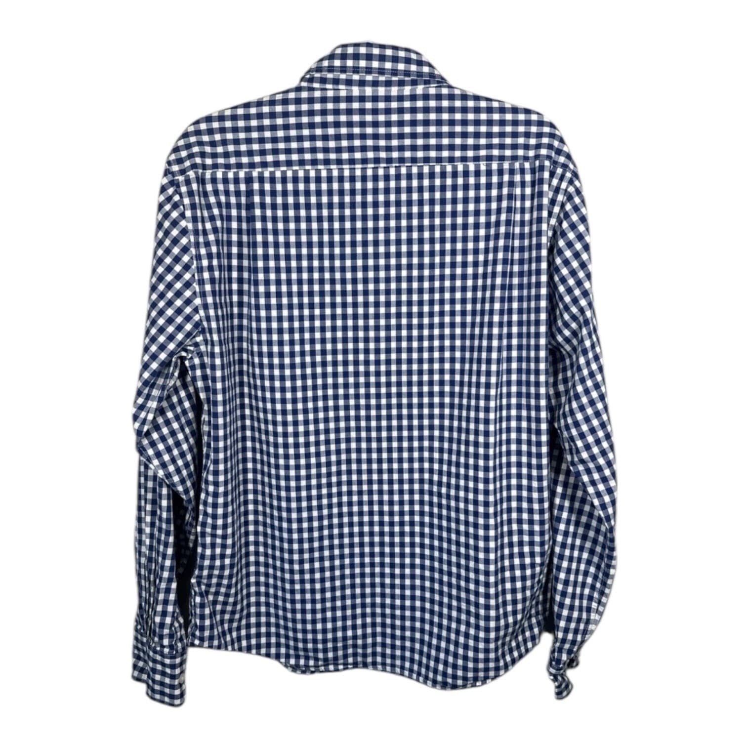 Beverly Hills Polo Club Mens Blue Gingham Shirt Size XL - Thumbnail 2