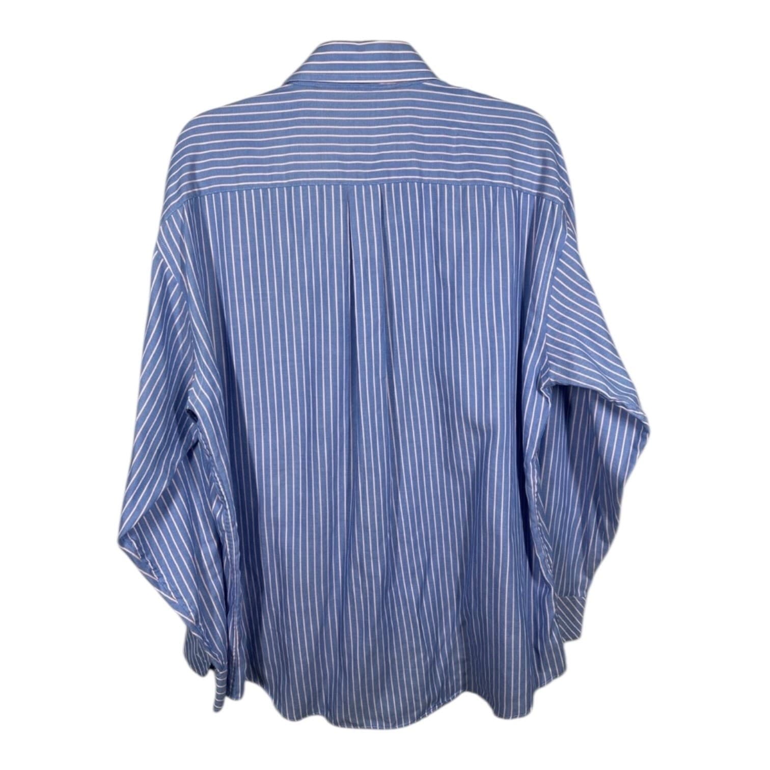 Croft & Barrow Blue Dress Shirt Mens L Long Sleeve Button Down - Thumbnail 2