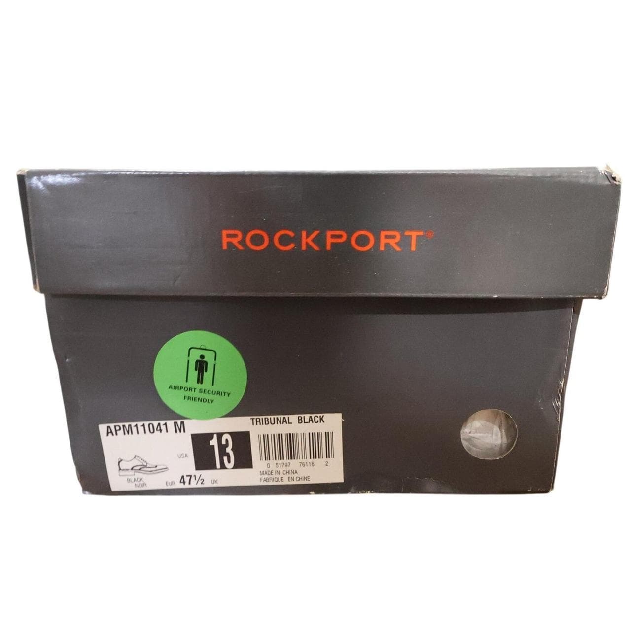 Rockport Tribunal Wingtip Leather Dress Shoes, Men's 13, Black - Thumbnail 7