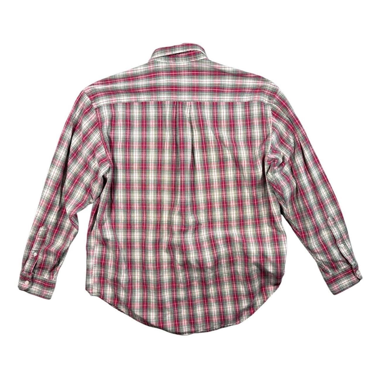 Vintage Britches Button Down Shirt Mens M Red Plaid Cotton Long Sleeve - Thumbnail 3