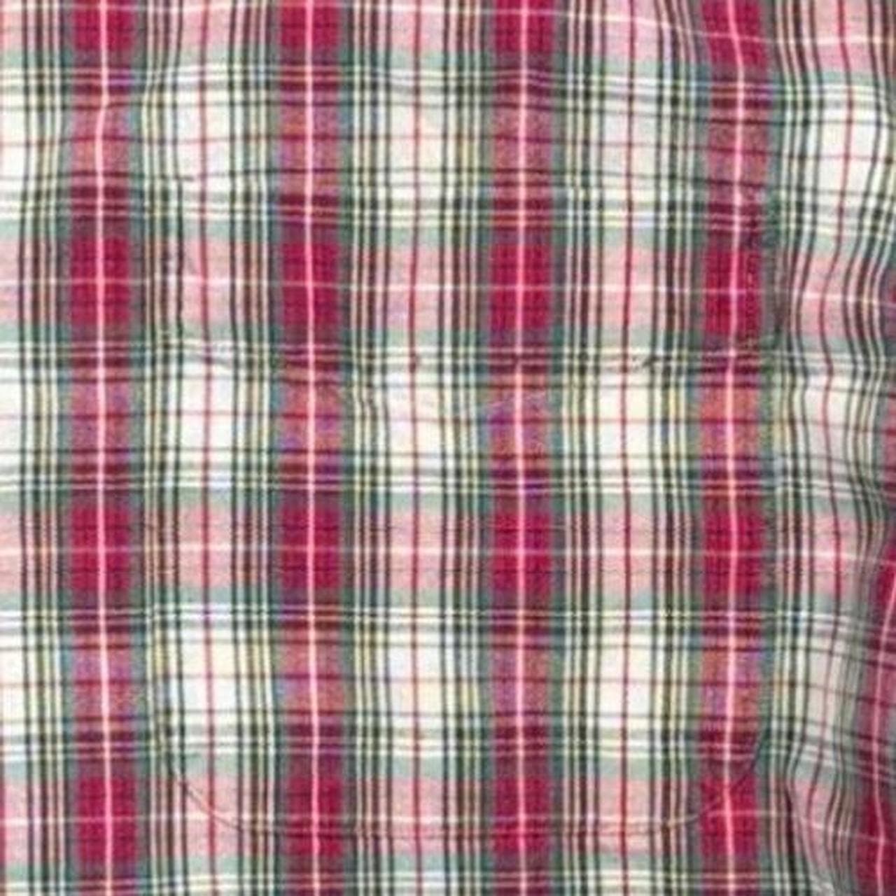 Vintage Britches Button Down Shirt Mens M Red Plaid Cotton Long Sleeve - Thumbnail 7