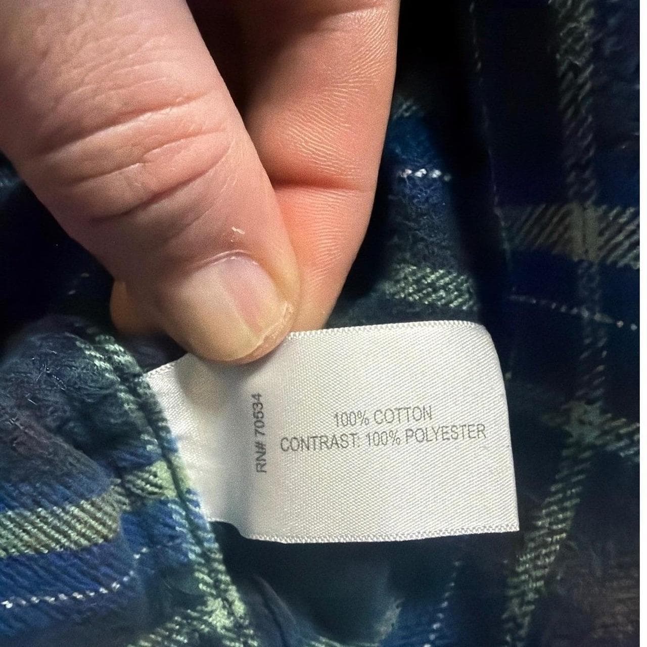 Orvis Flannel Shirt Mens XL Blue Brown Plaid Long Sleeve Button Down - Thumbnail 7